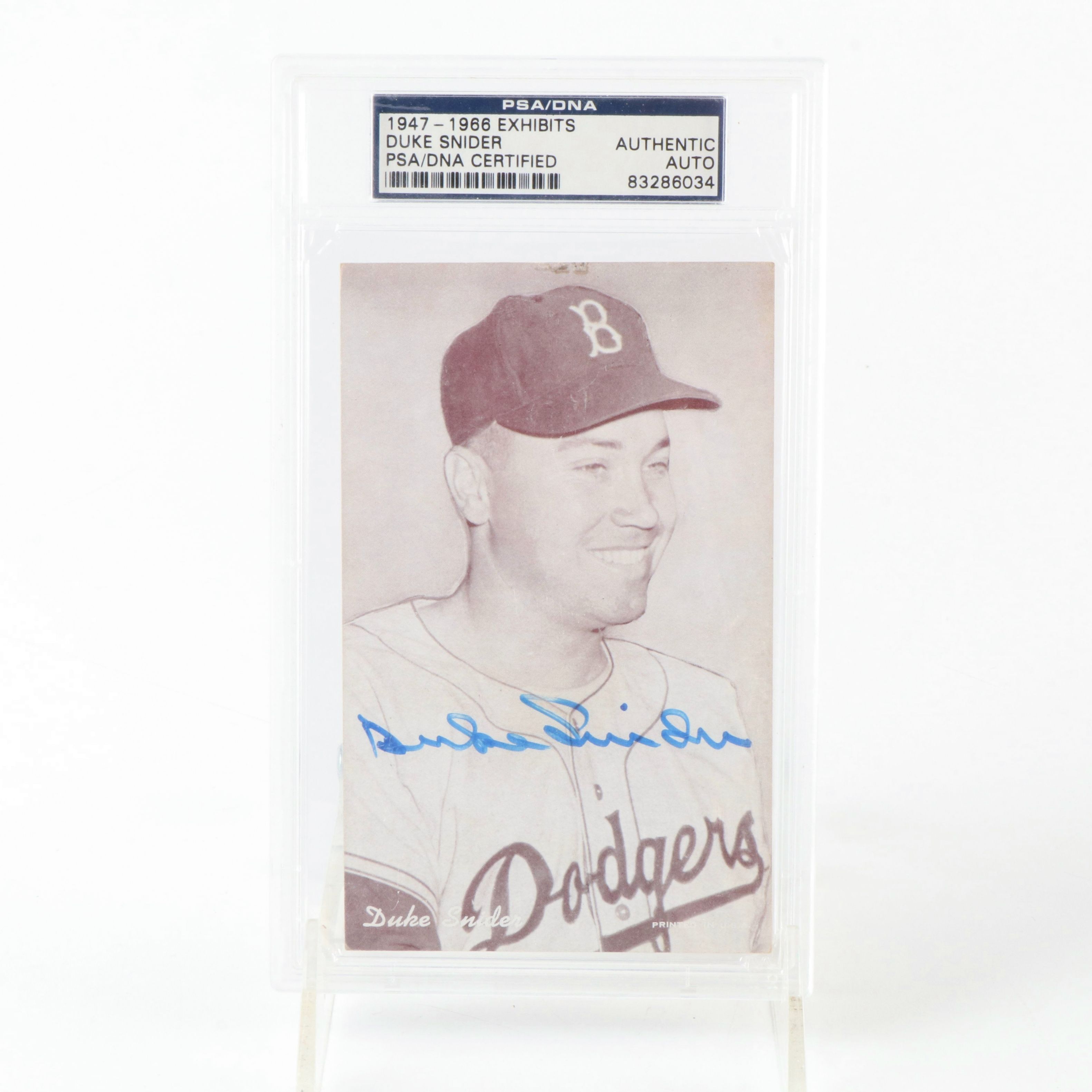 Minnie Minoso Signed Baseball with Duke Snider Signed Exhibit Card