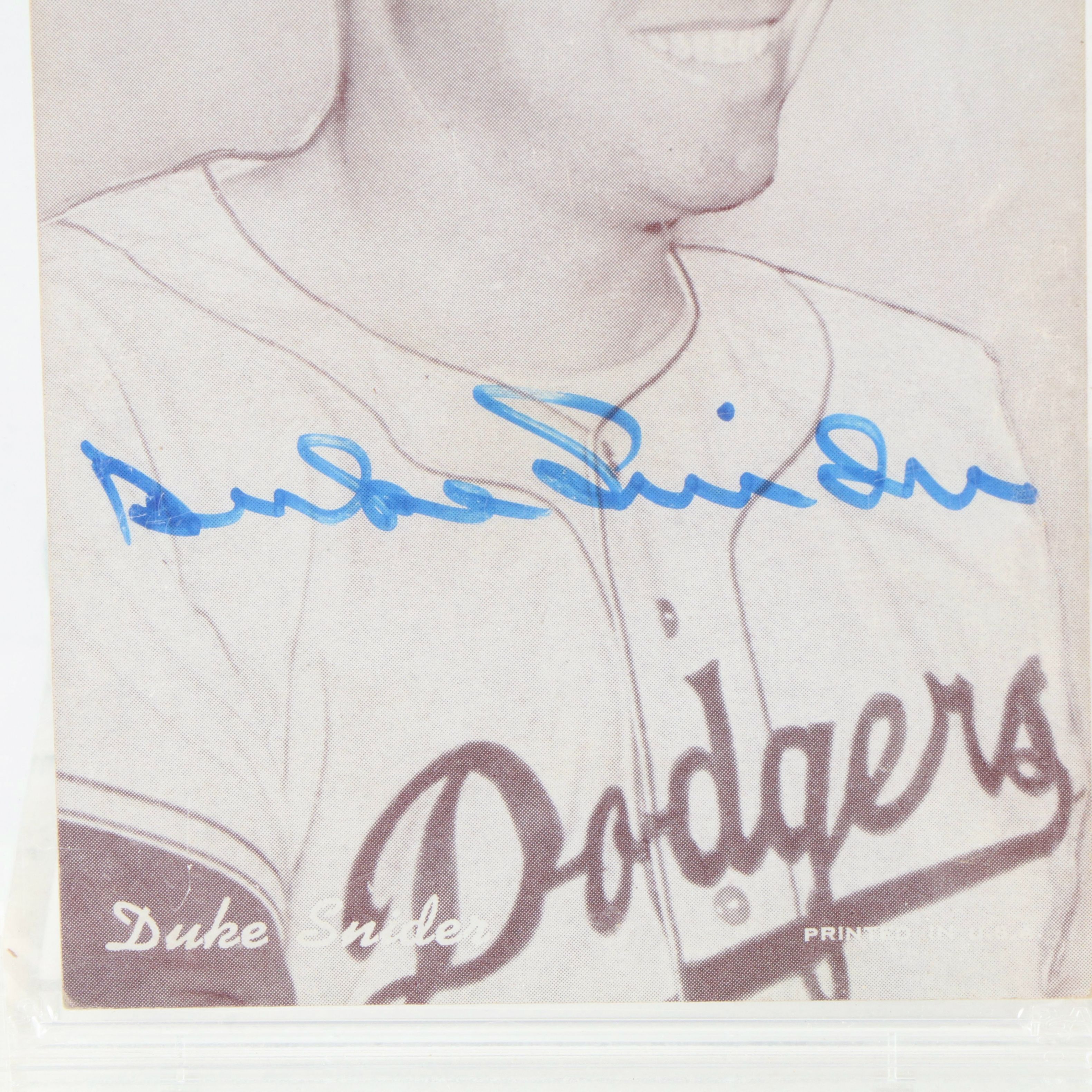 Minnie Minoso Signed Baseball with Duke Snider Signed Exhibit Card