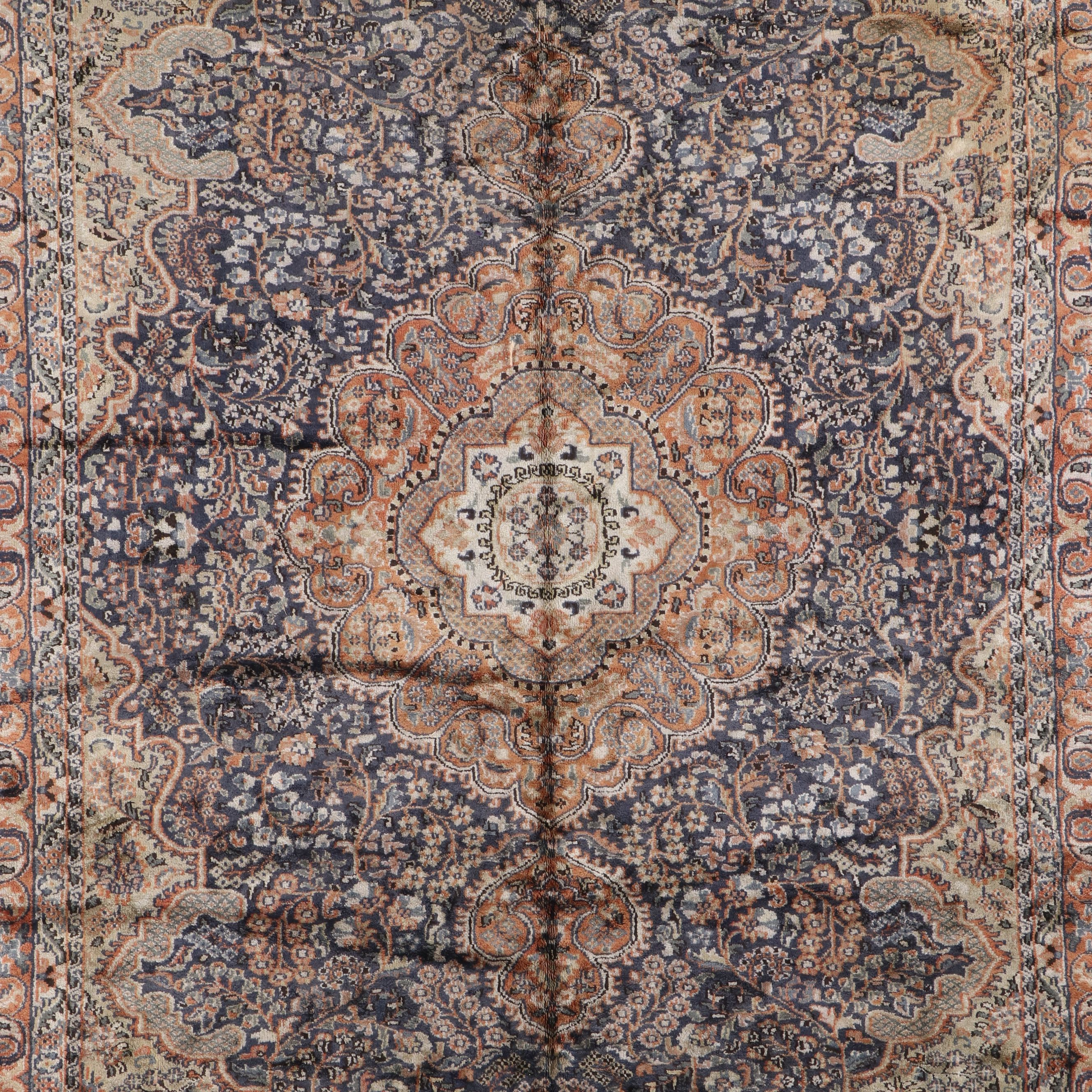6' x 9'2 Hand-Knotted Indo-Persian Kirman Style Area Rug