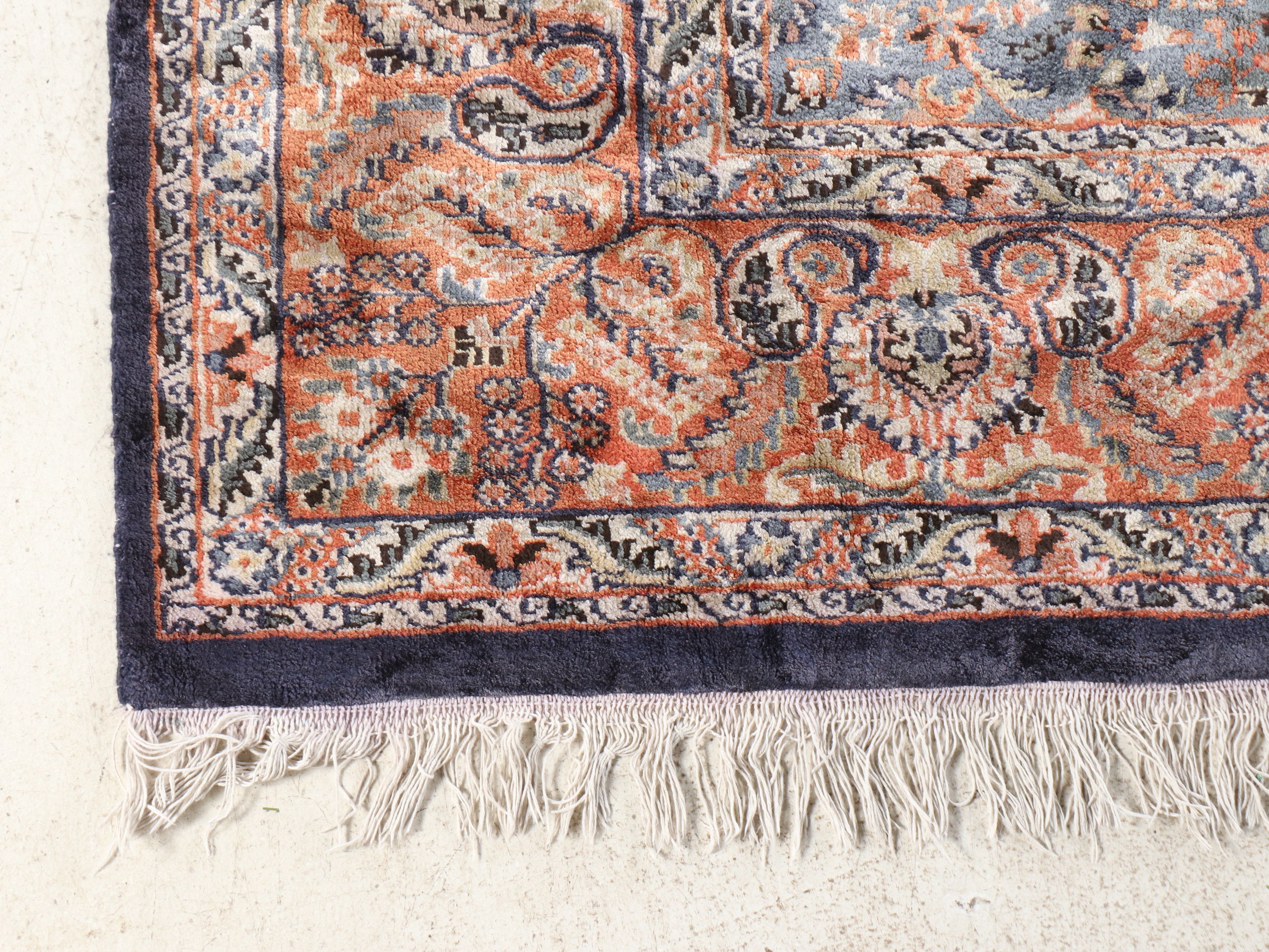 6' x 9'2 Hand-Knotted Indo-Persian Kirman Style Area Rug