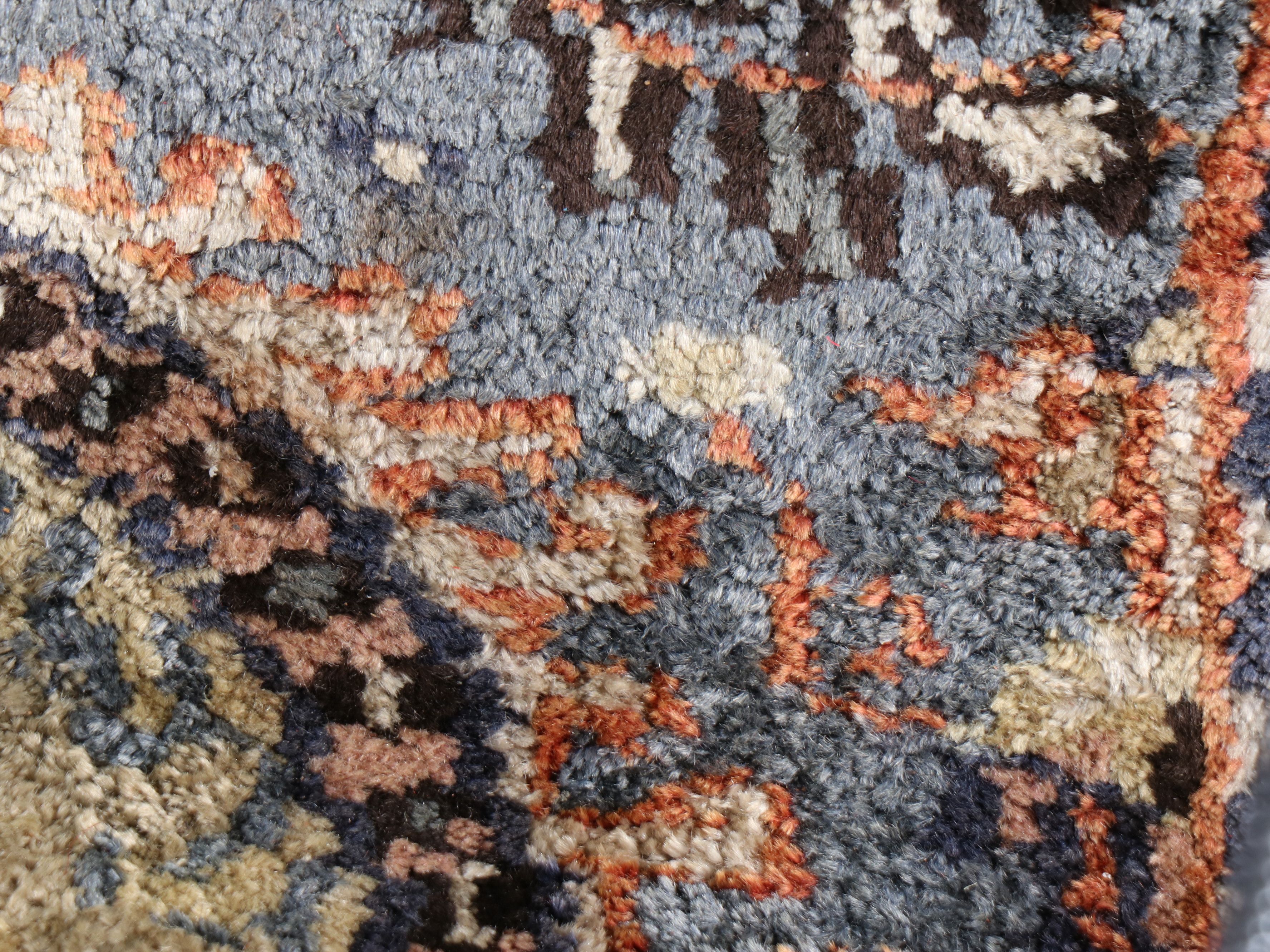 6' x 9'2 Hand-Knotted Indo-Persian Kirman Style Area Rug