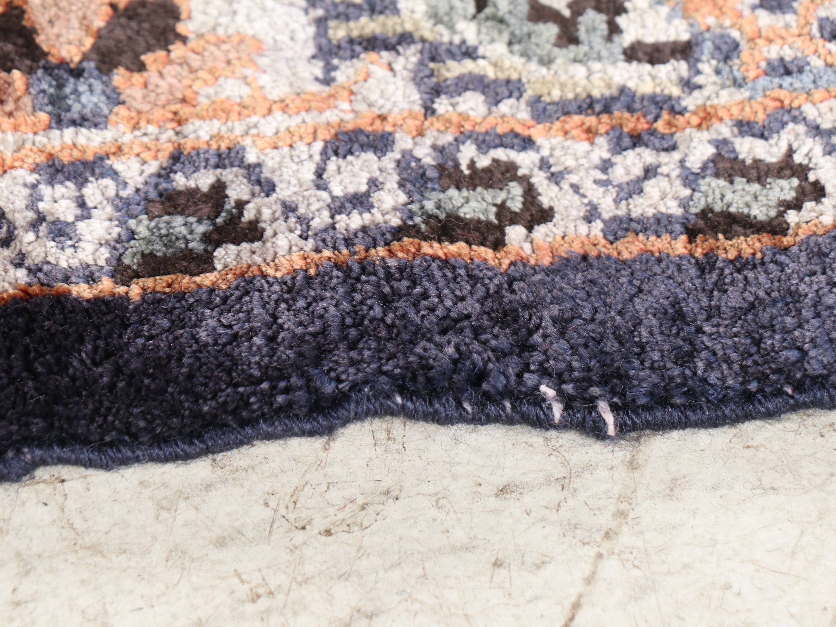 6' x 9'2 Hand-Knotted Indo-Persian Kirman Style Area Rug