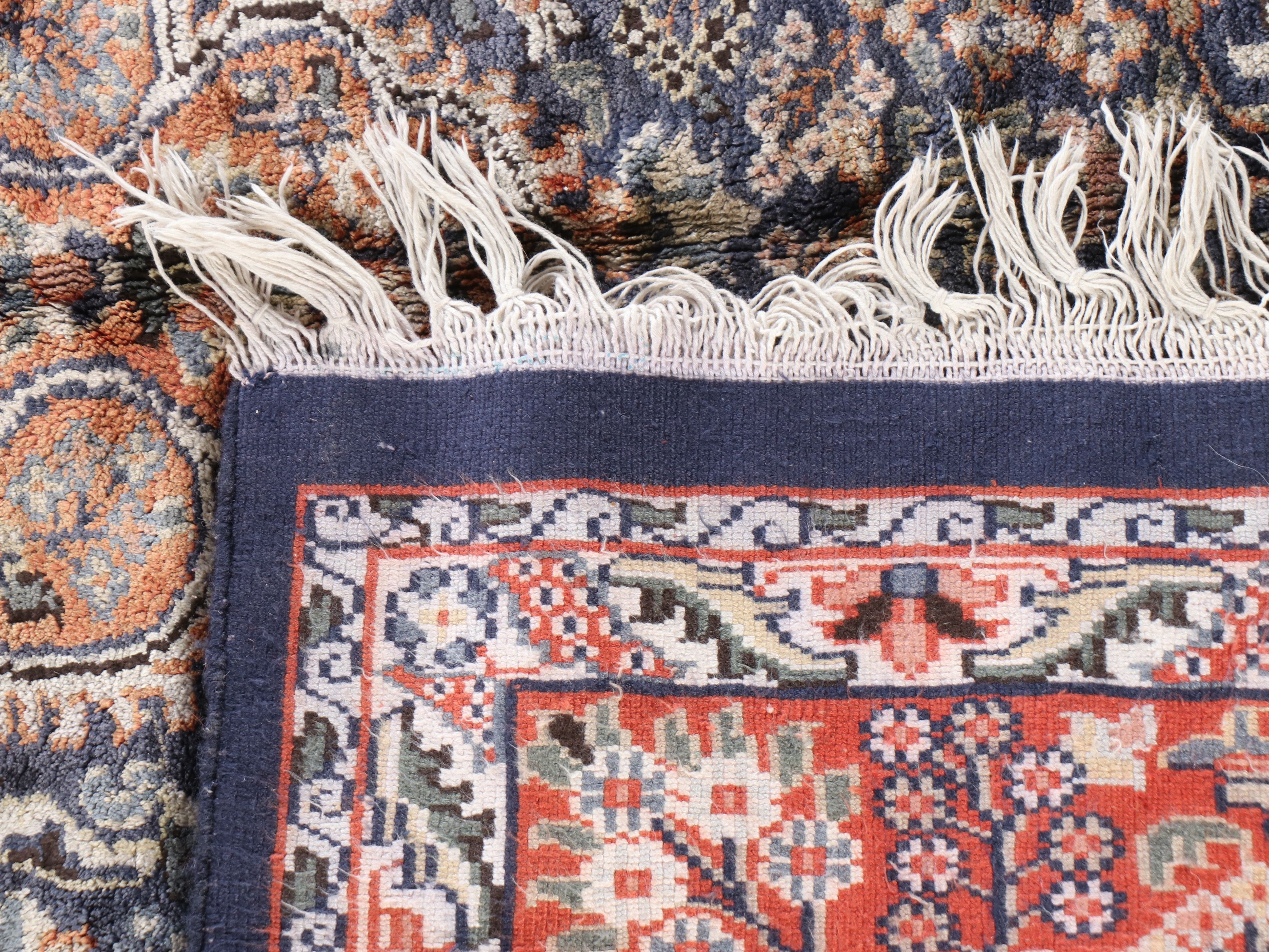 6' x 9'2 Hand-Knotted Indo-Persian Kirman Style Area Rug