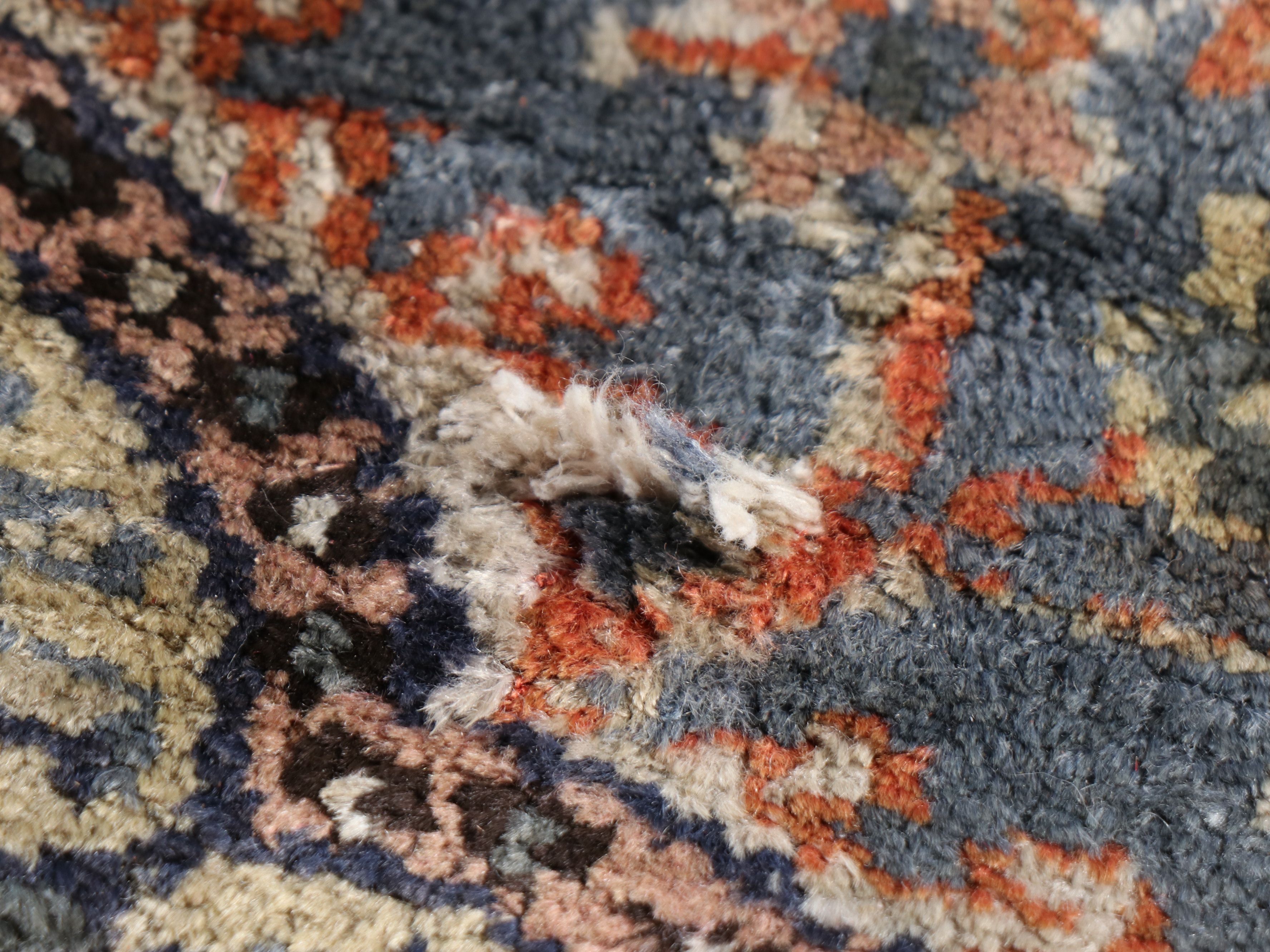 6' x 9'2 Hand-Knotted Indo-Persian Kirman Style Area Rug