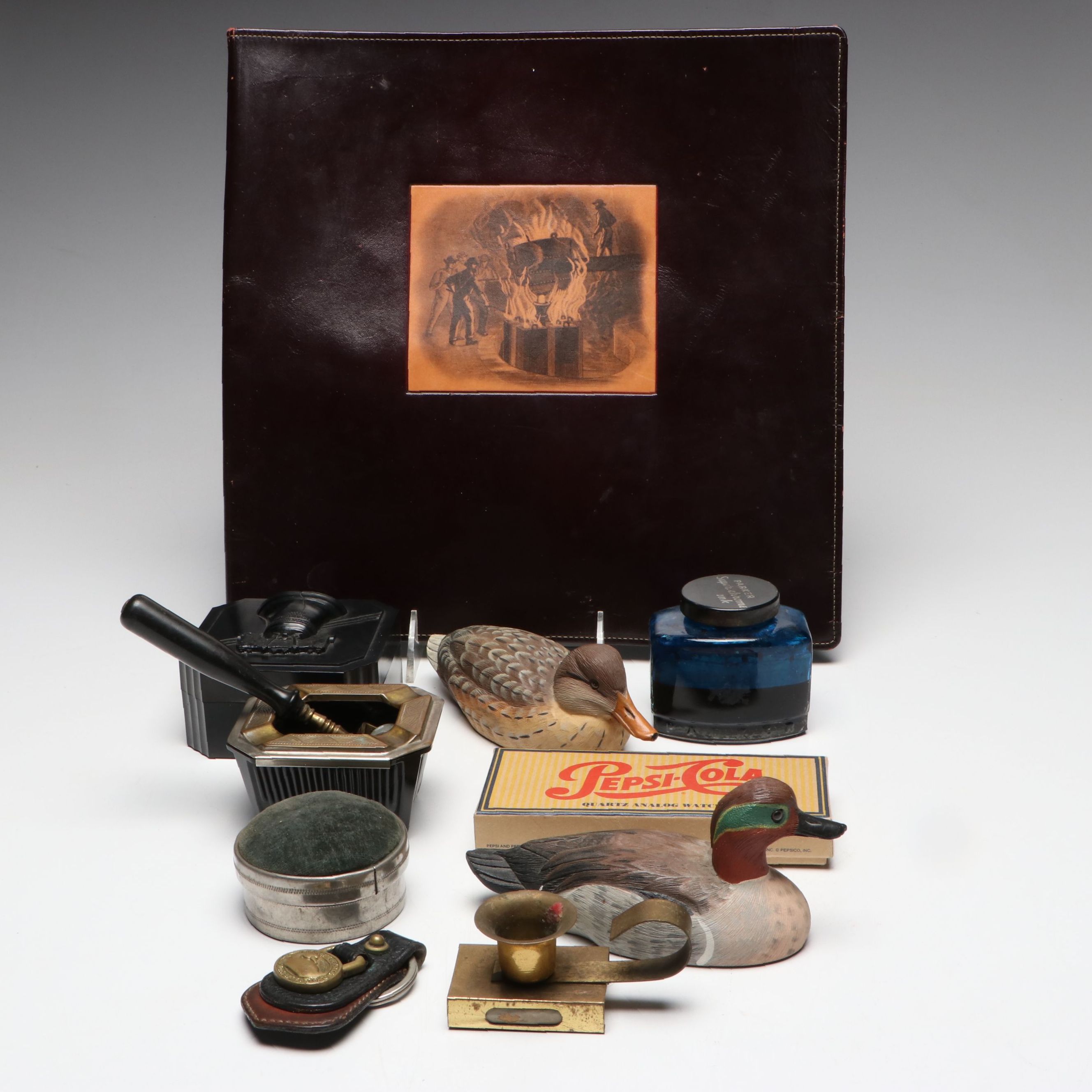 Aristoloy Steels Leather Folder and More Vintage Office Accessories