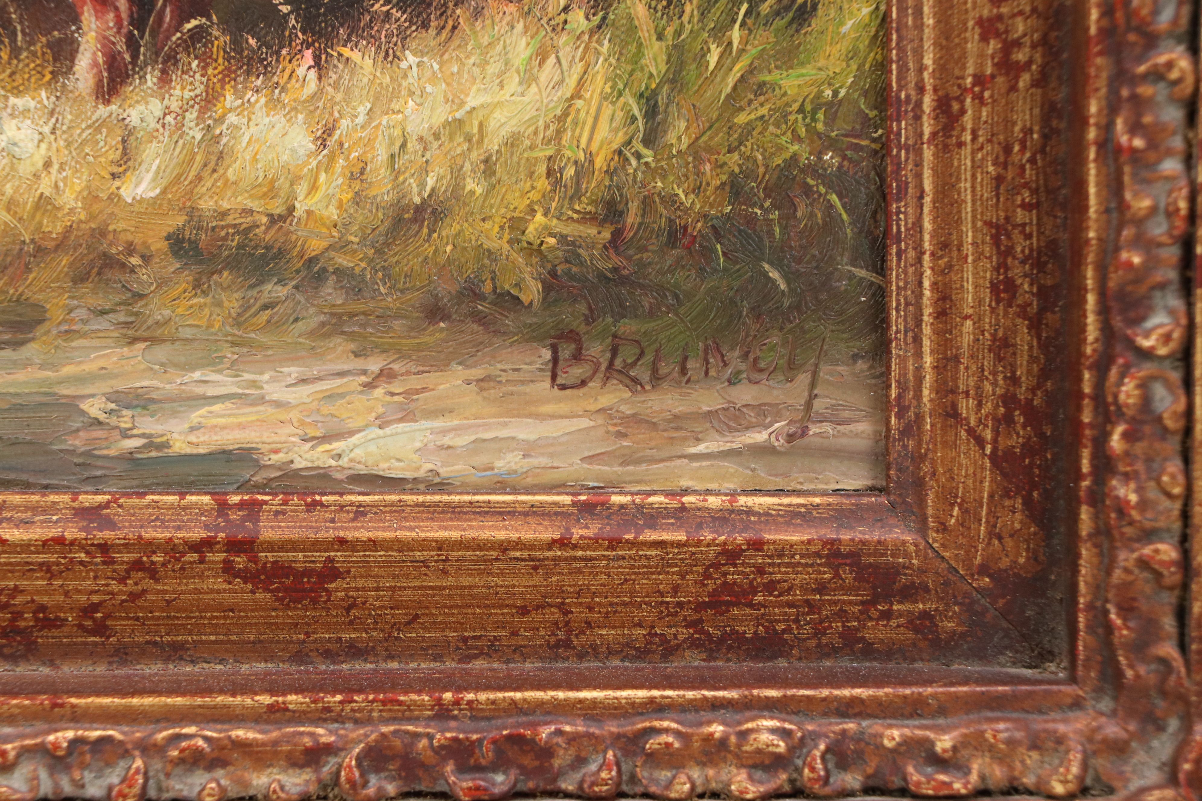 Oil Painting of Southwestern Landscape with Riders, Late 20th Century