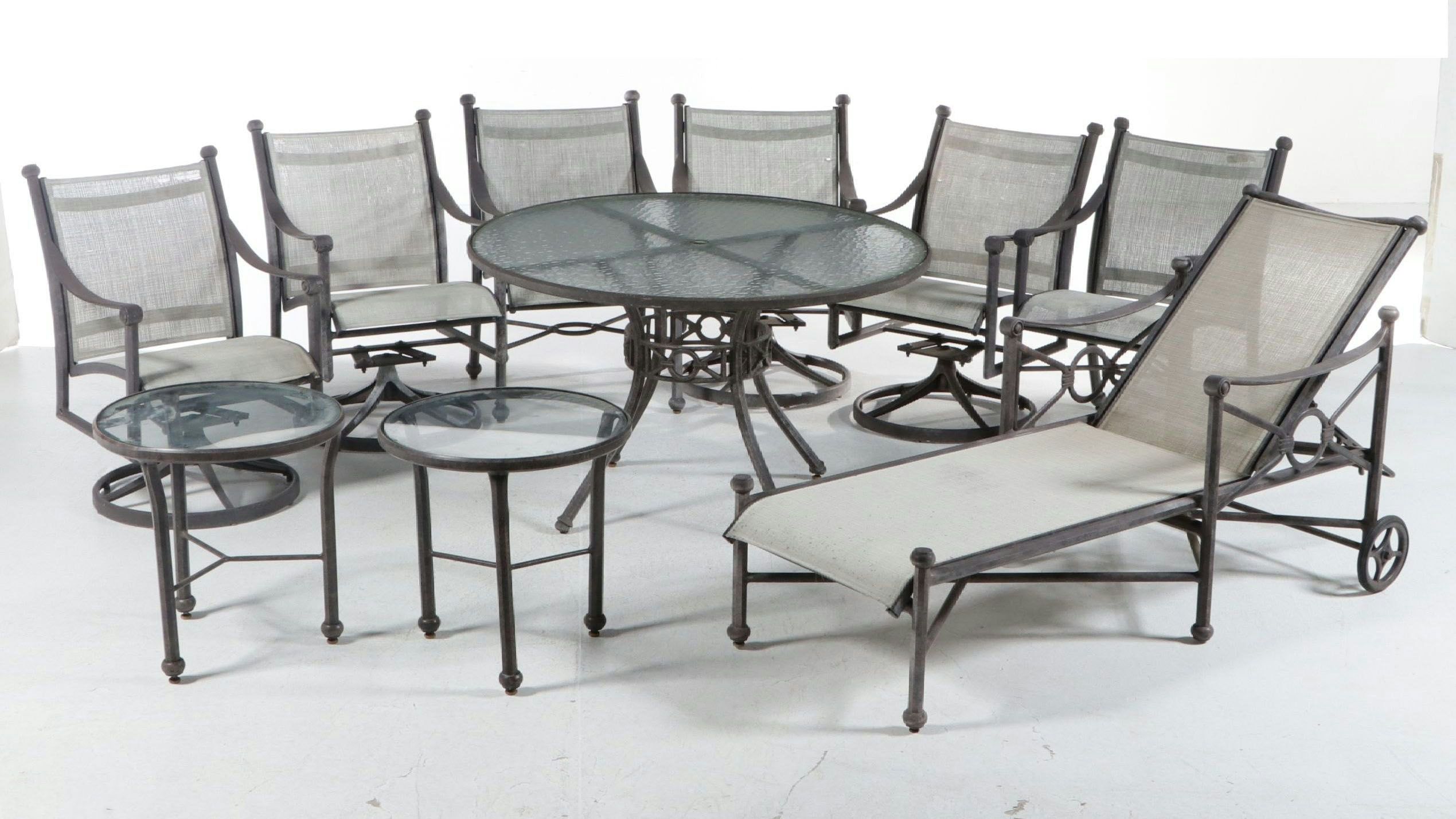 Contemporary Cast Metal Patio Dining and Lounge Furniture