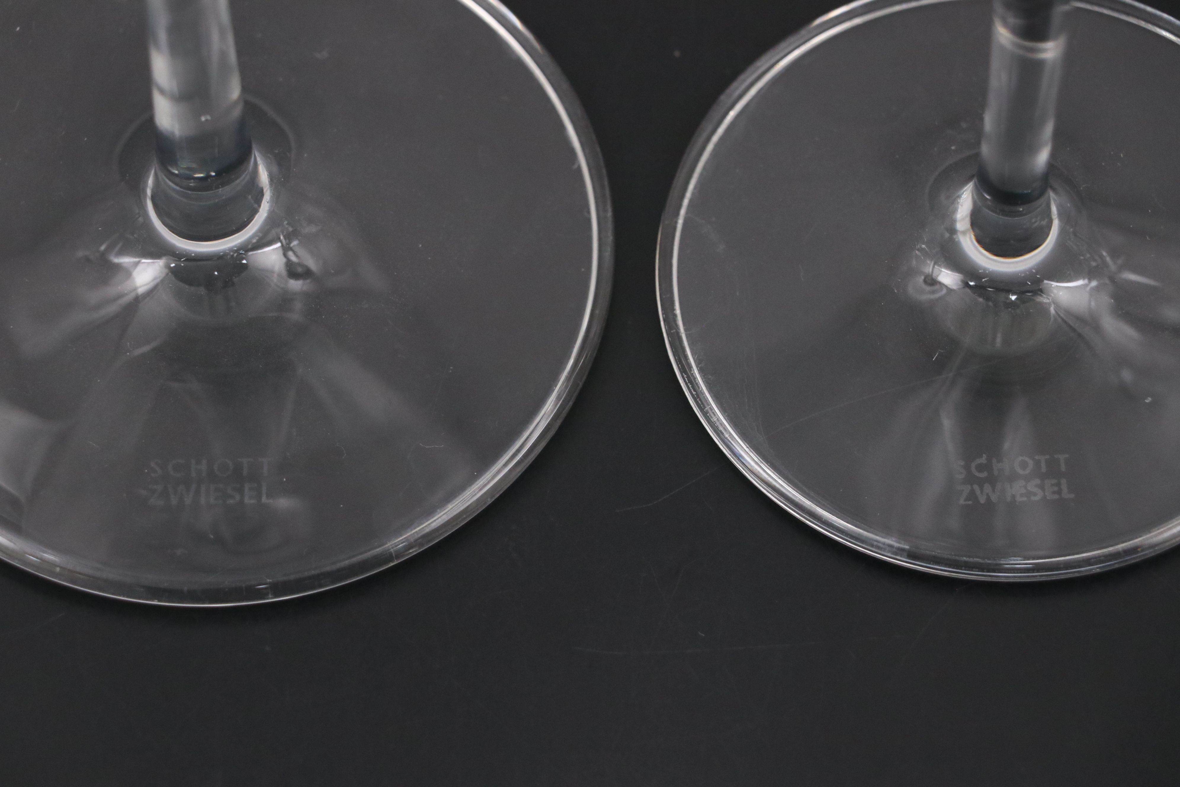 Schott Zwiesel "Pure" Burgundy Wine Glasses with Champagne Flutes