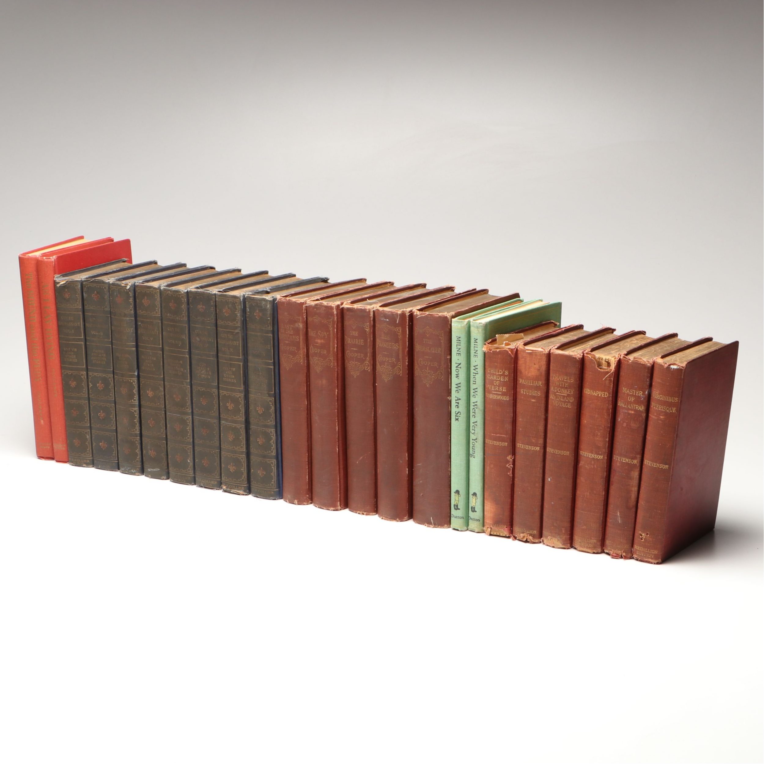 Works of Guy de Maupassant, William Faulkner & More Books, Early to Mid-20th C.