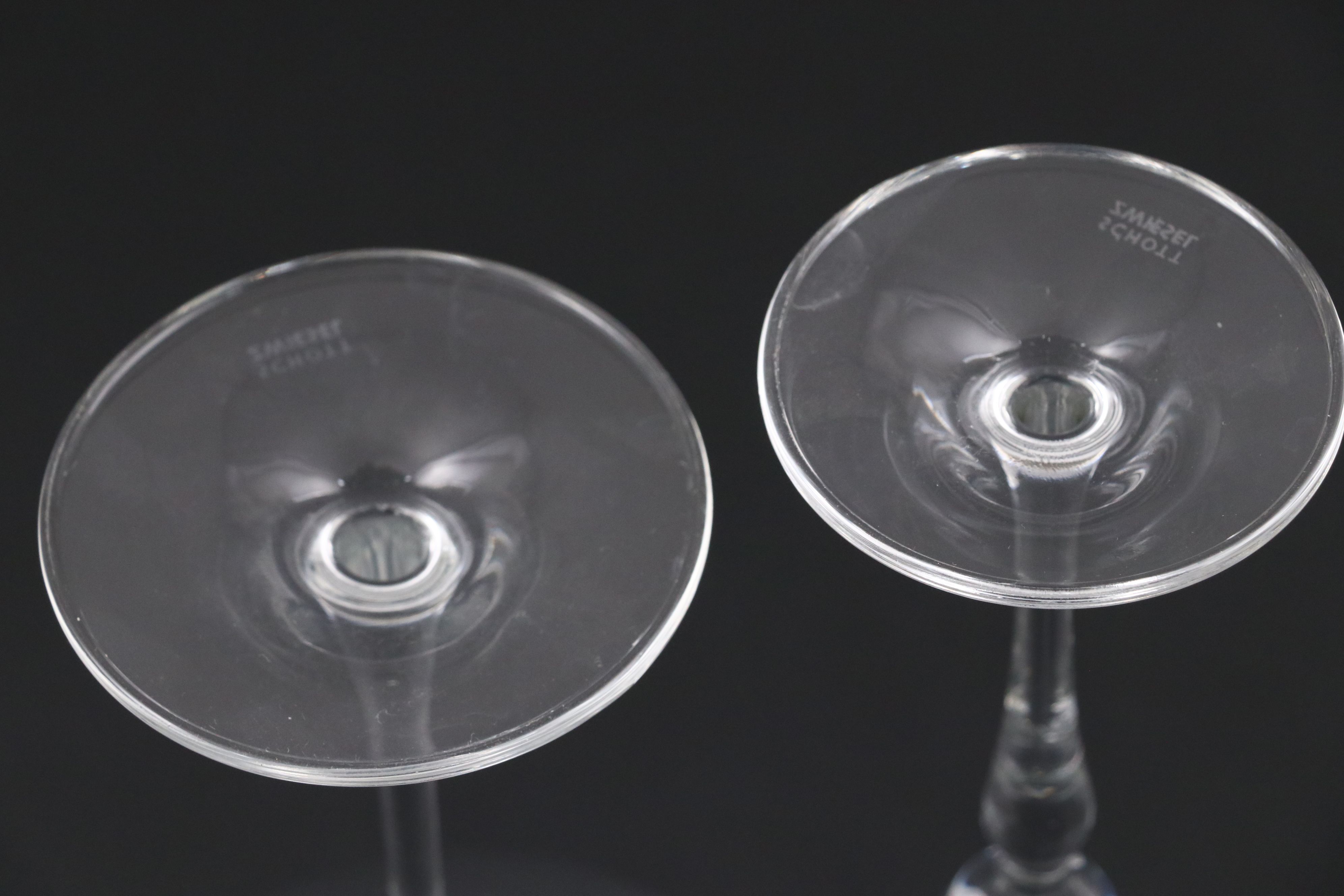 Schott Zwiesel "Pure" Burgundy Wine Glasses with Champagne Flutes