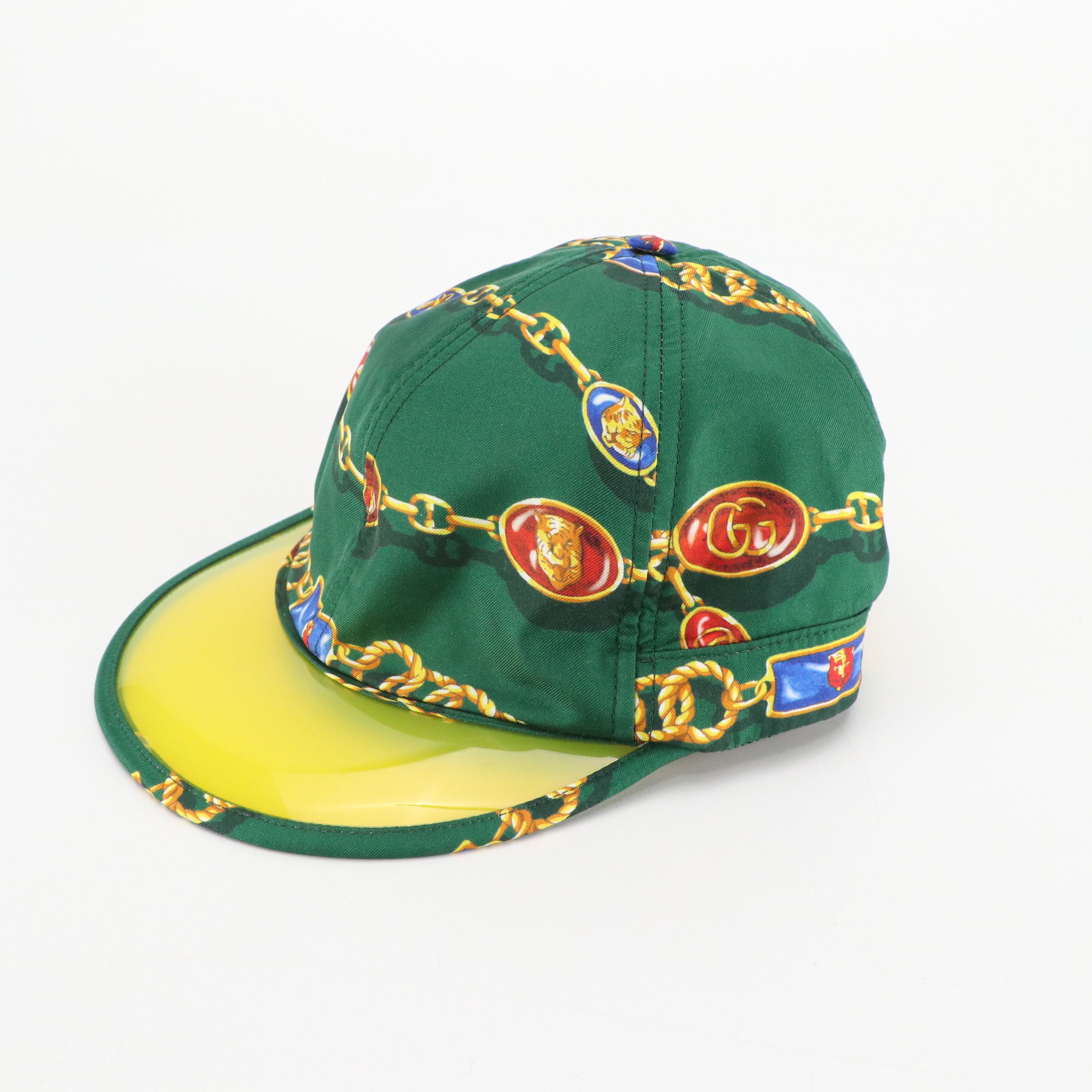Gucci Printed Silk Twill Sun Visor/Baseball Cap