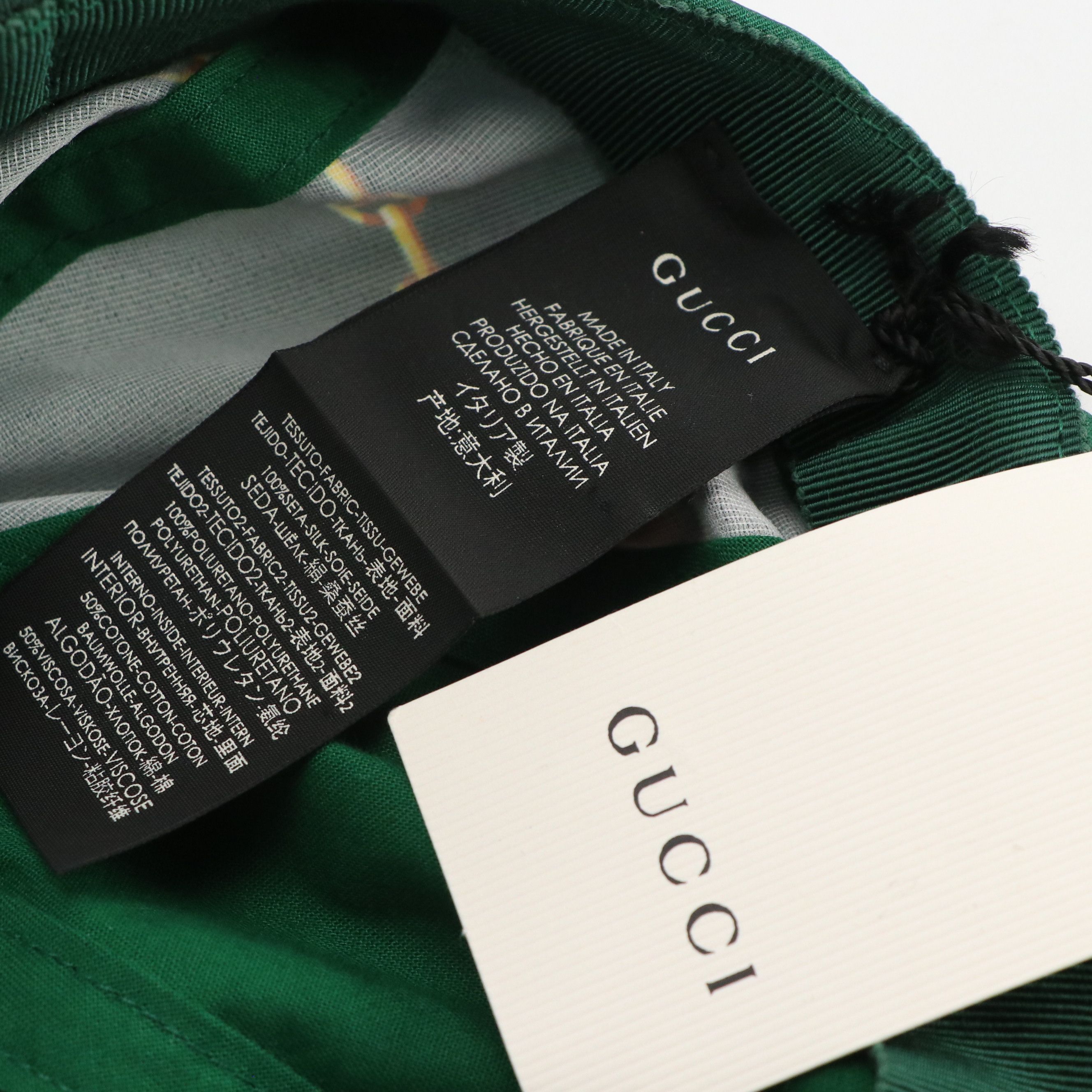 Gucci Printed Silk Twill Sun Visor/Baseball Cap