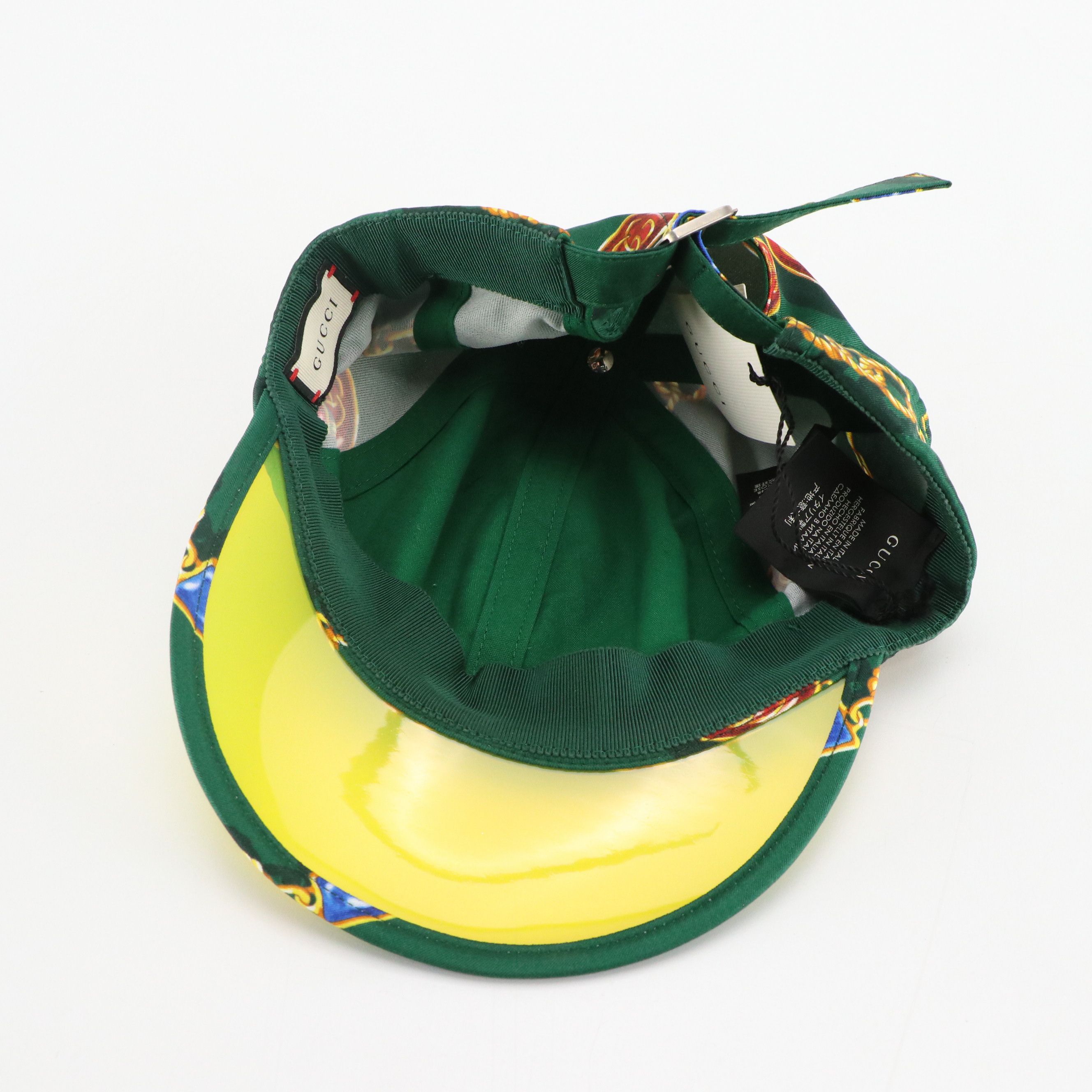 Gucci Printed Silk Twill Sun Visor/Baseball Cap