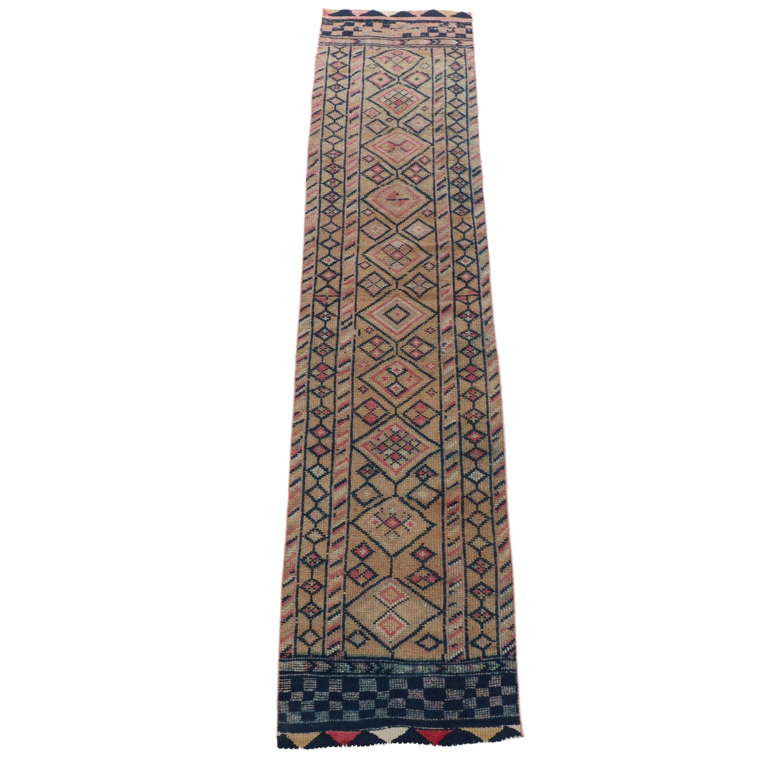 2'5 x 11'2 Hand-Knotted Turkish Yahyali Carpet Runner