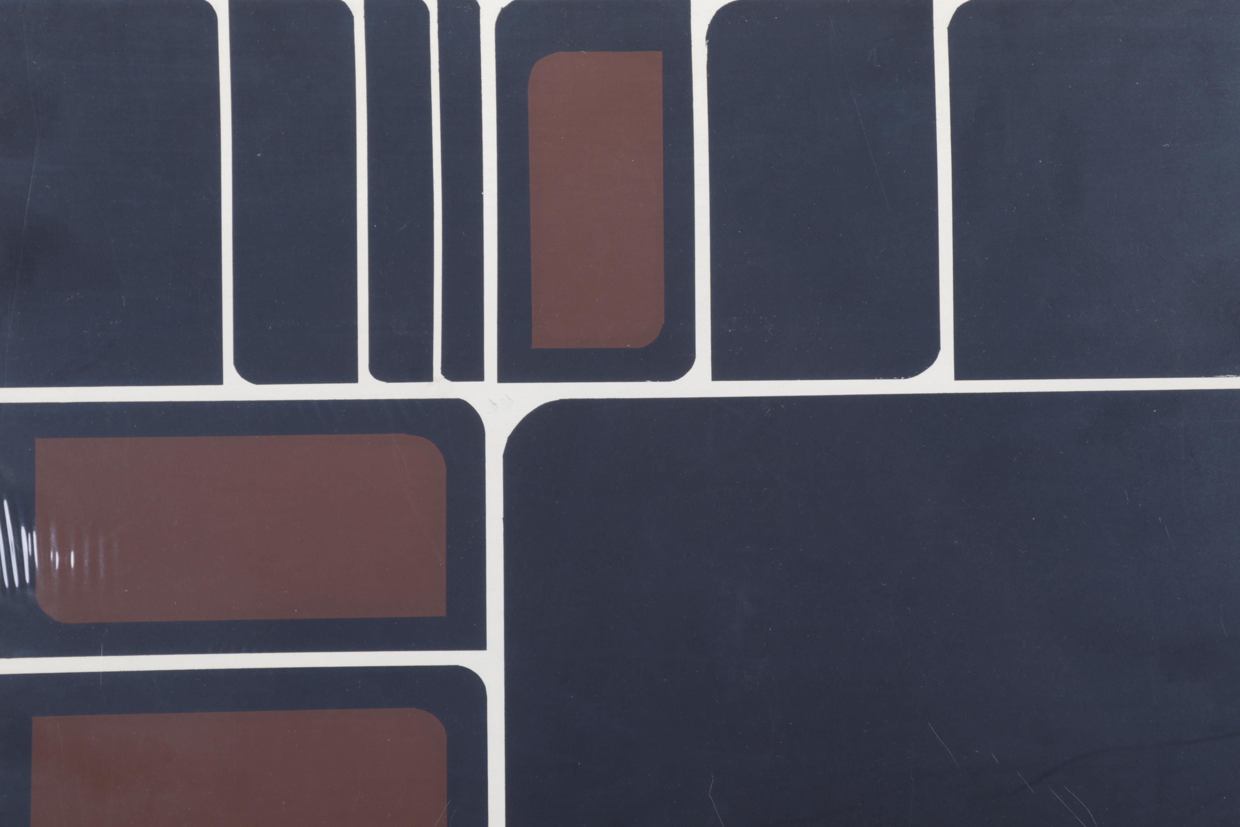 Abstract Monochromatic Geometric Serigraph, Circa 1980