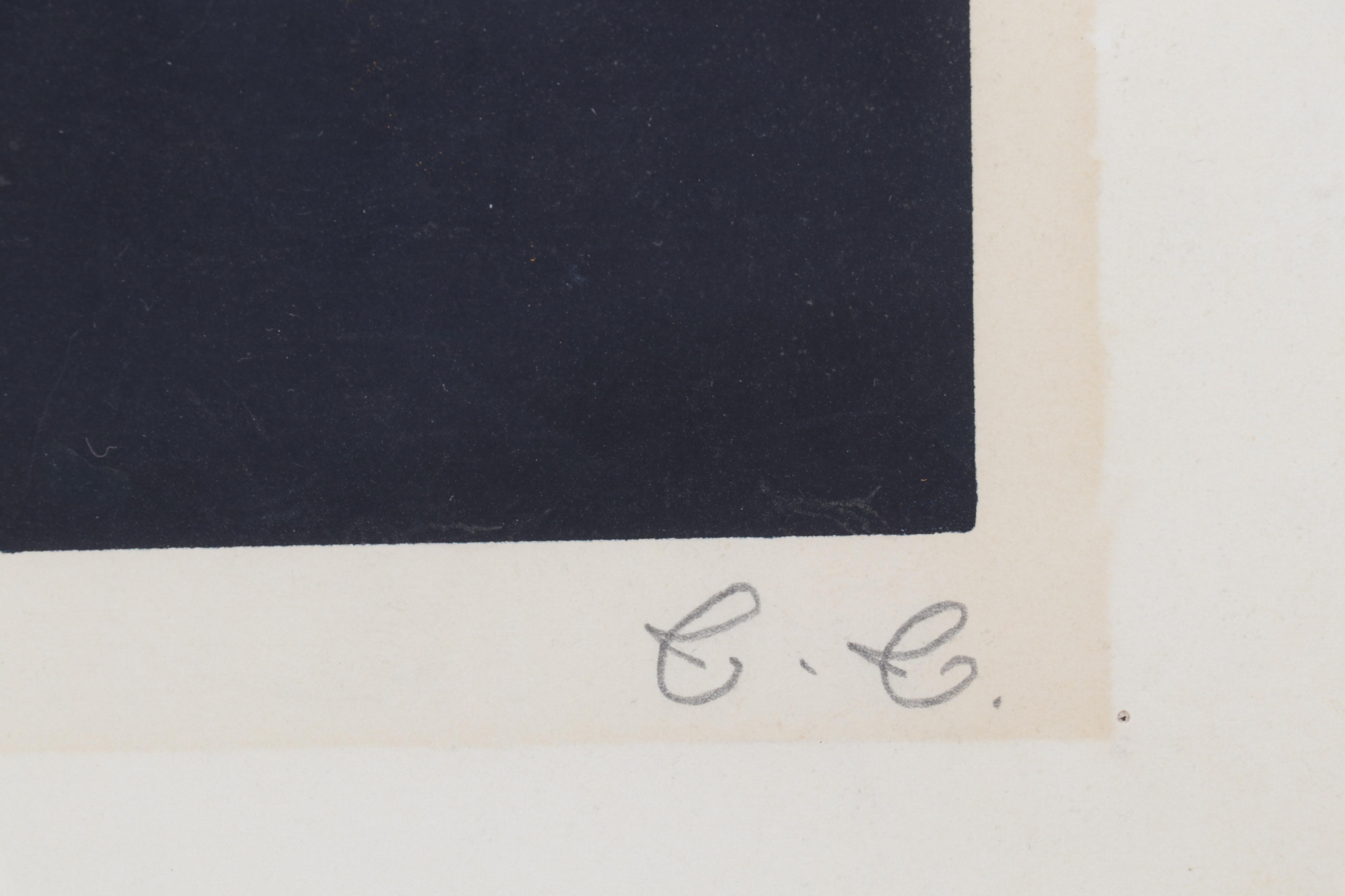 Abstract Monochromatic Geometric Serigraph, Circa 1980