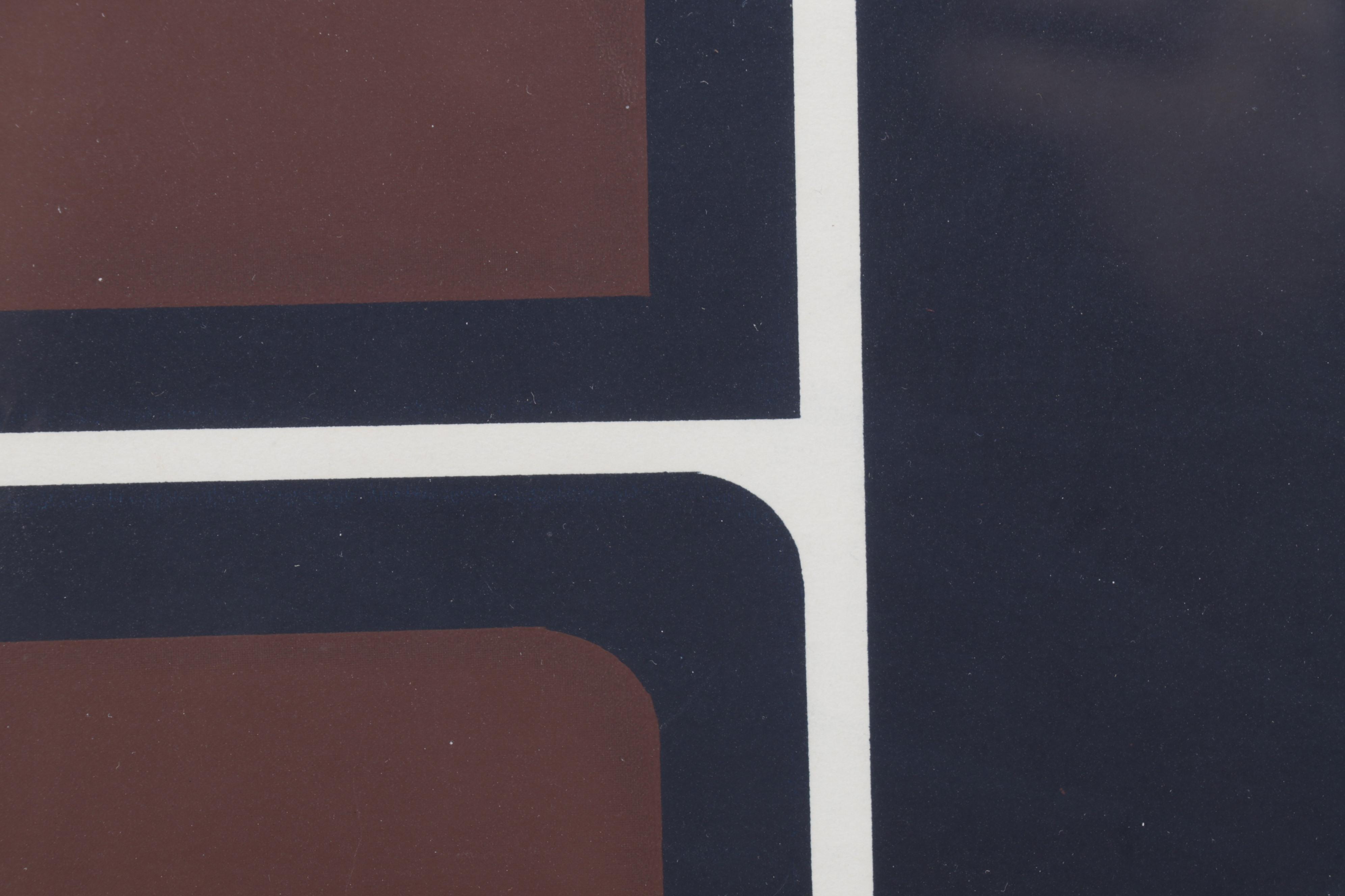 Abstract Monochromatic Geometric Serigraph, Circa 1980