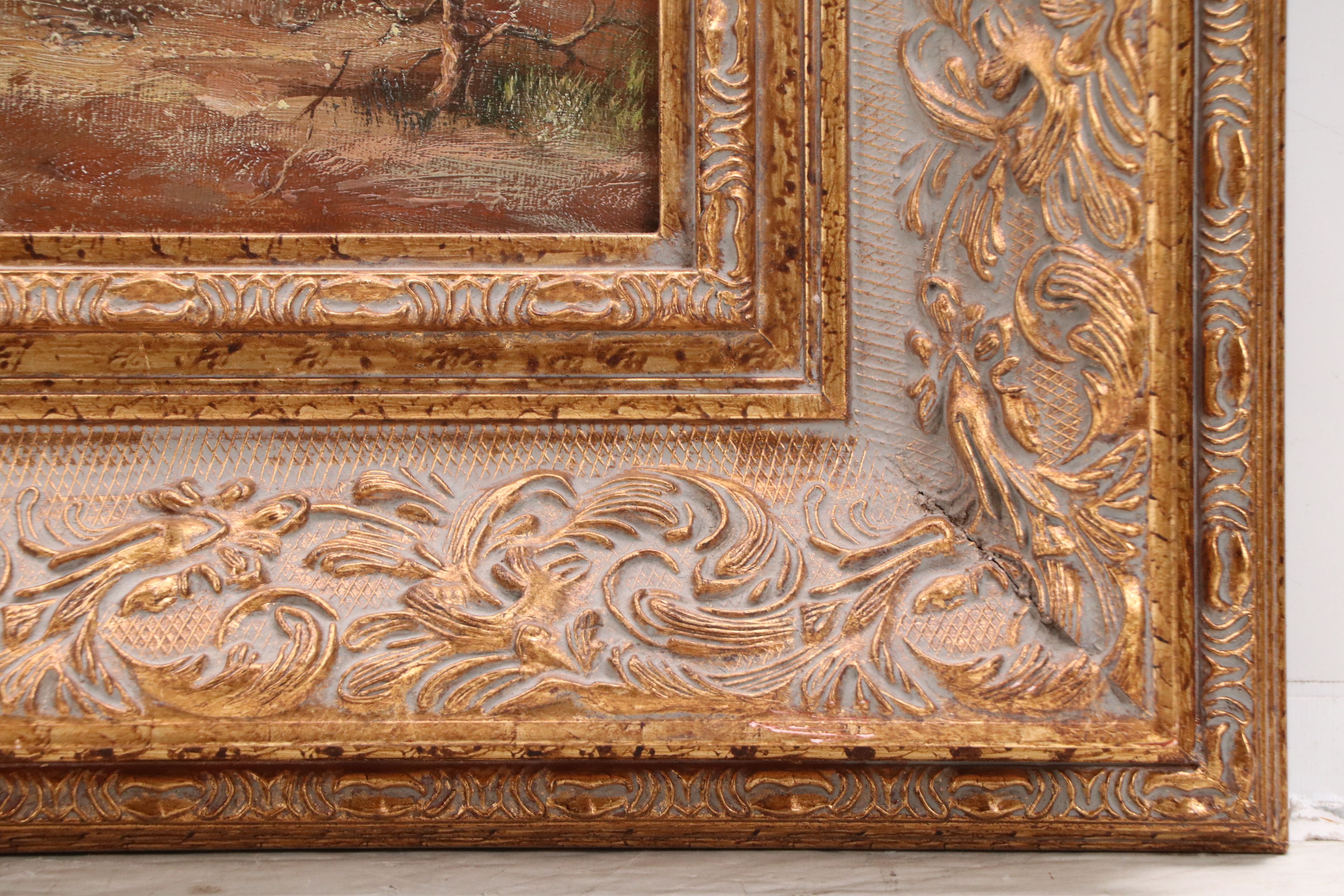 Wildlife Oil Portraits of Elephant and Zebras, Late 20th Century