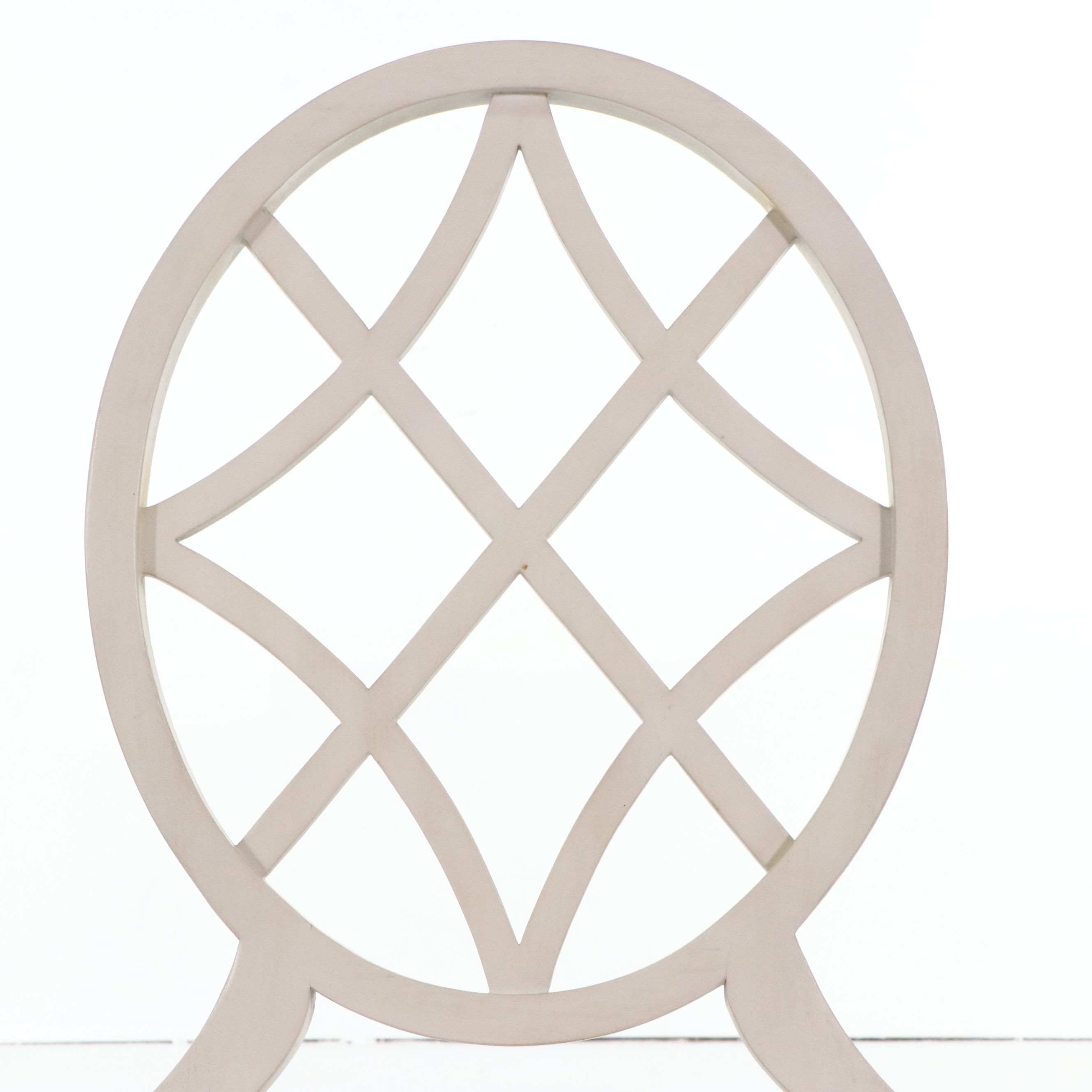 Pair of Miles Redd for Ballard Designs "Greek Key" Oval-Back Side Chairs