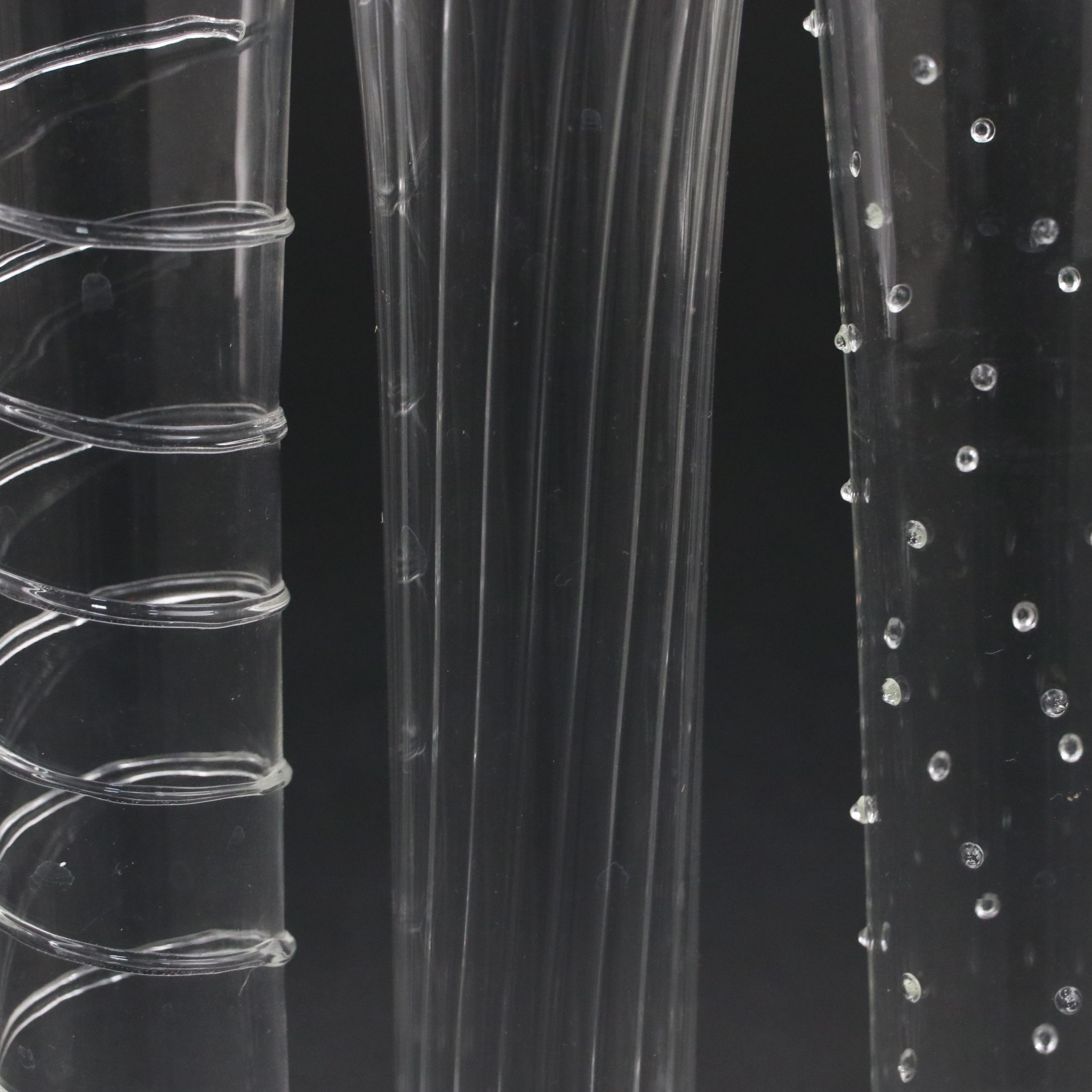 Mikasa "Cheers" Wine Glasses with Textured Glass Bud Vases