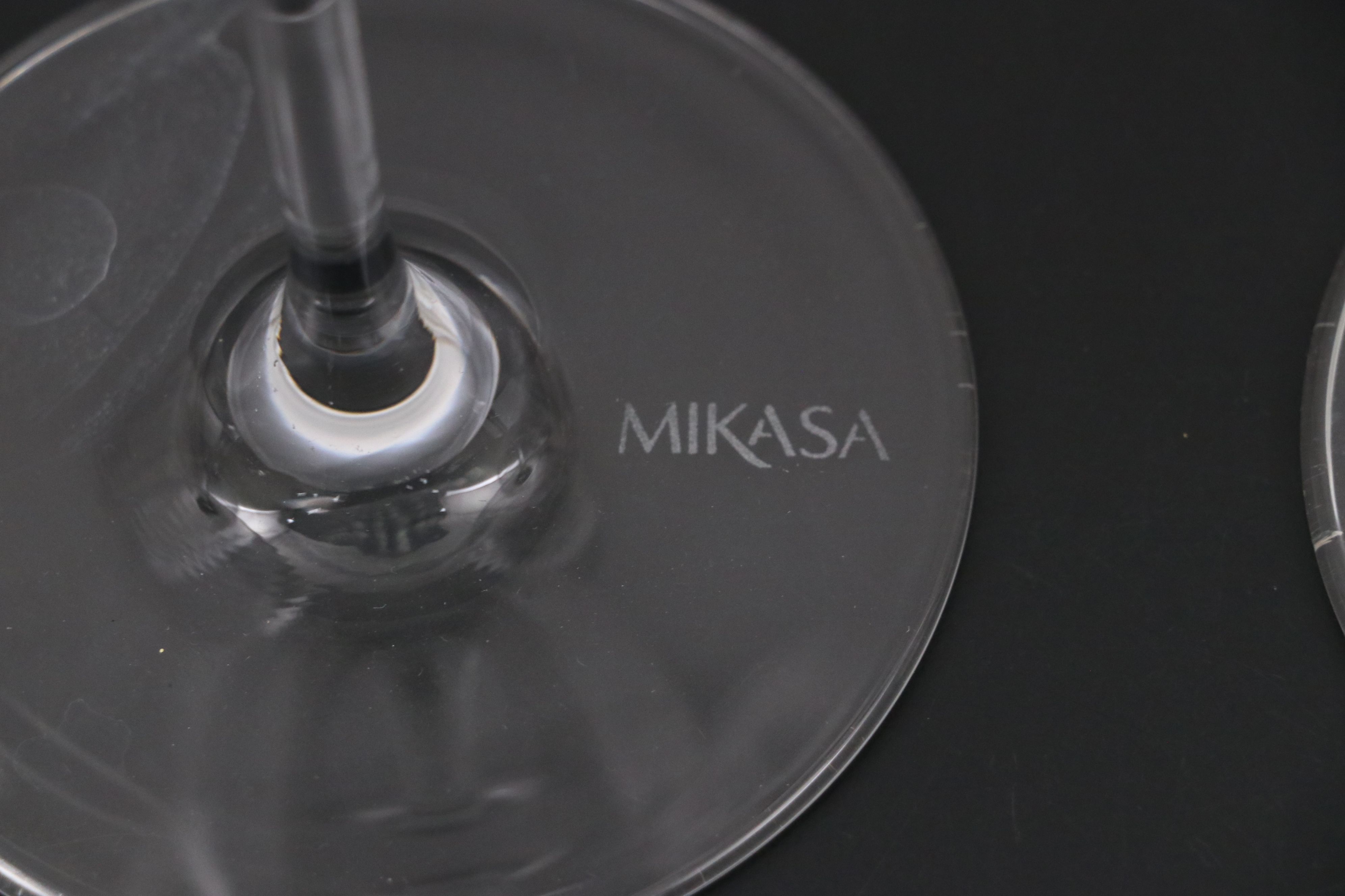 Mikasa "Cheers" Wine Glasses with Textured Glass Bud Vases