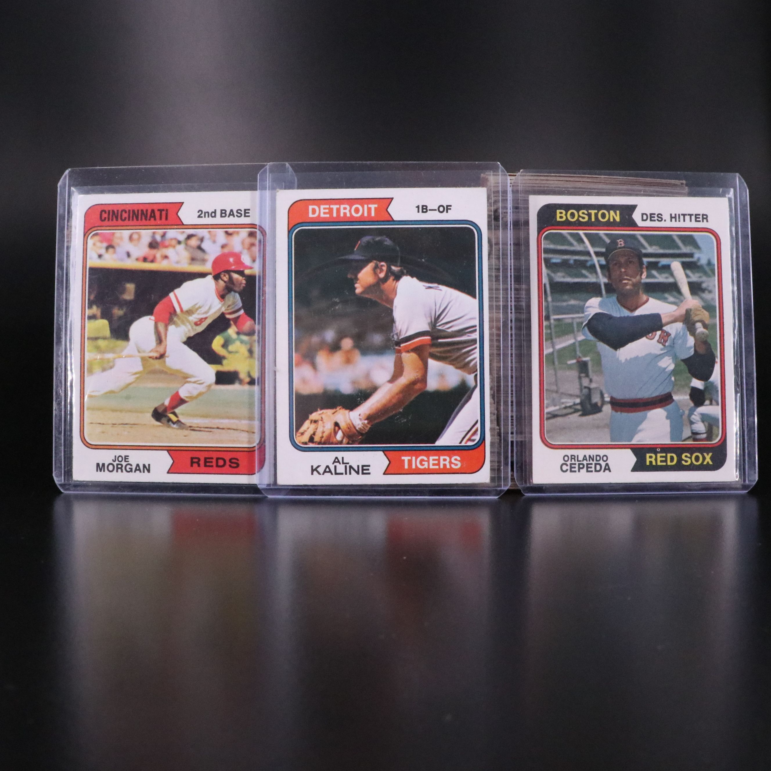 1974 Topps Baseball Cards Featuring Hank Aaron, Ron Santo, and More