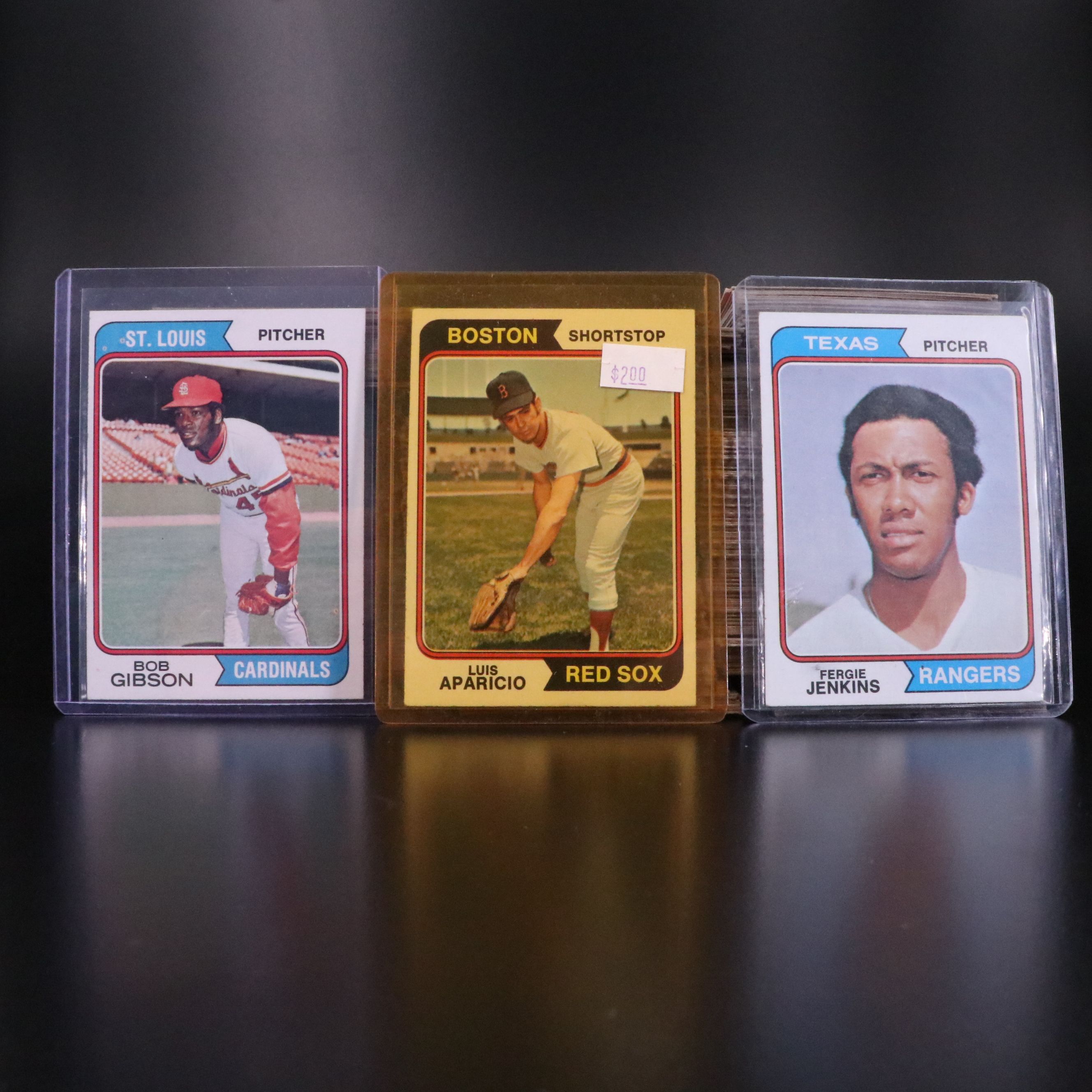 1974 Topps Baseball Cards Featuring Hank Aaron, Ron Santo, and More