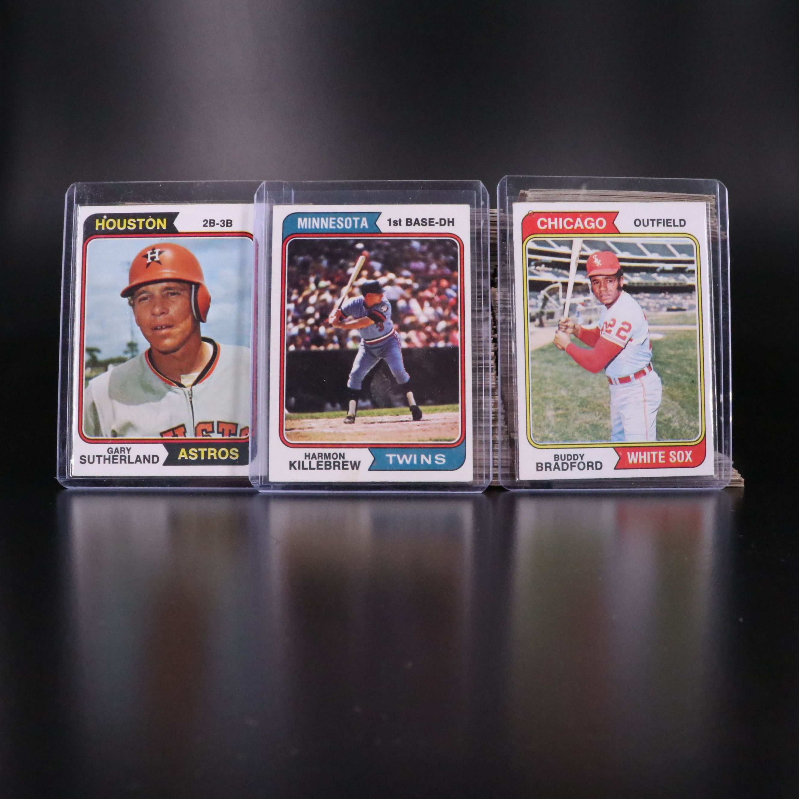 1974 Topps Baseball Cards Featuring Hank Aaron, Ron Santo, and More