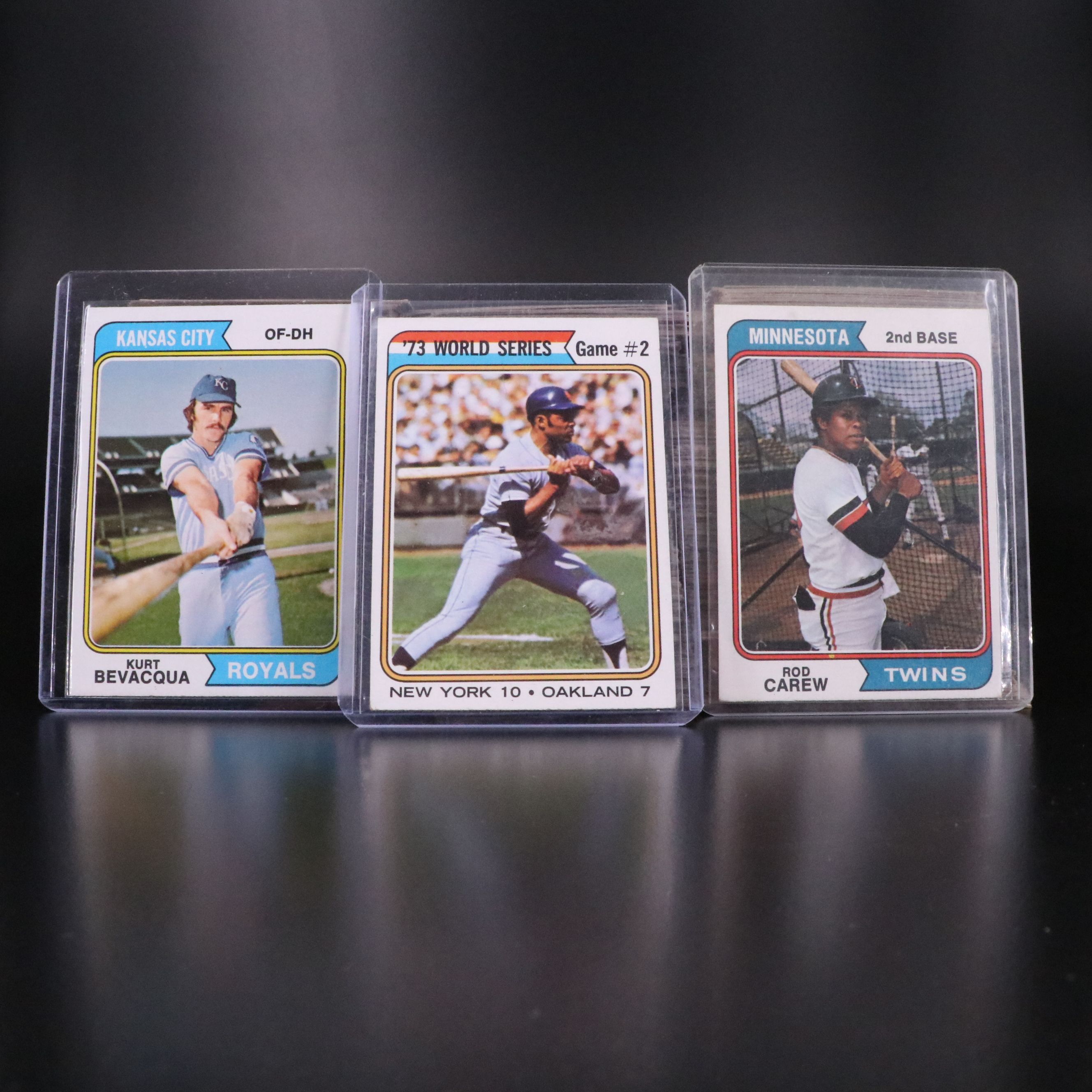 1974 Topps Baseball Cards Featuring Hank Aaron, Ron Santo, and More