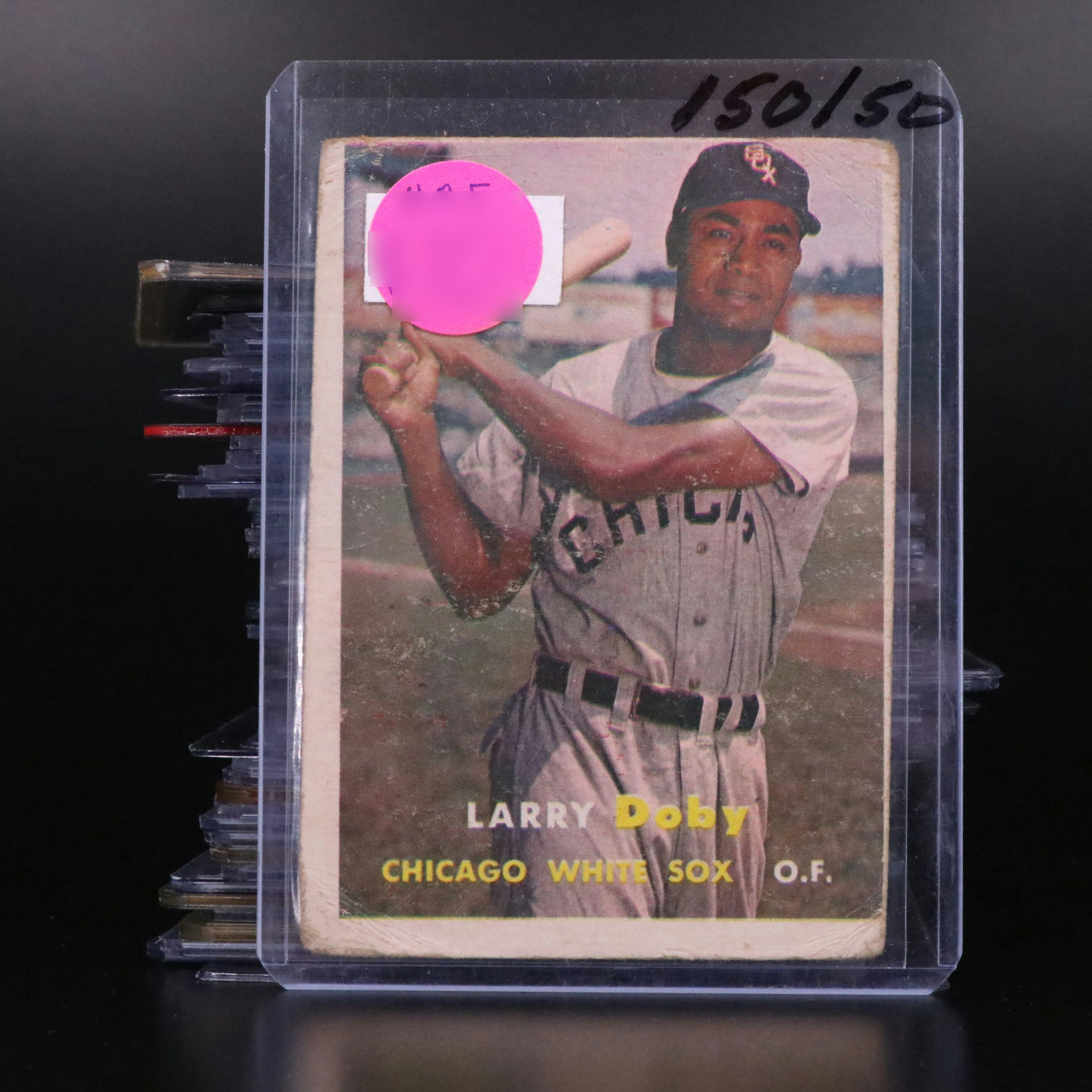 SIxty-Two 1957 Topps Baseball Cards, Including Larry Doby, Dodgers Sluggers