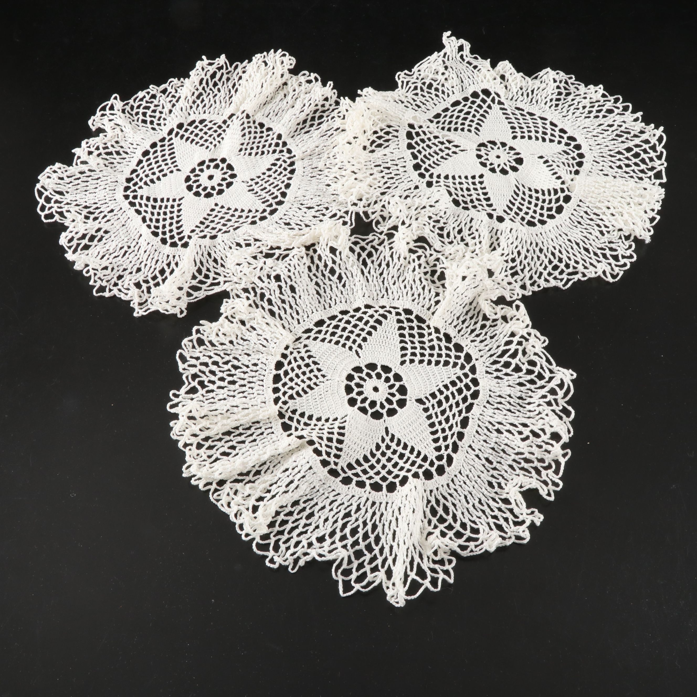 White Crochet Doily Runner, Table Cloths and More Table Linens
