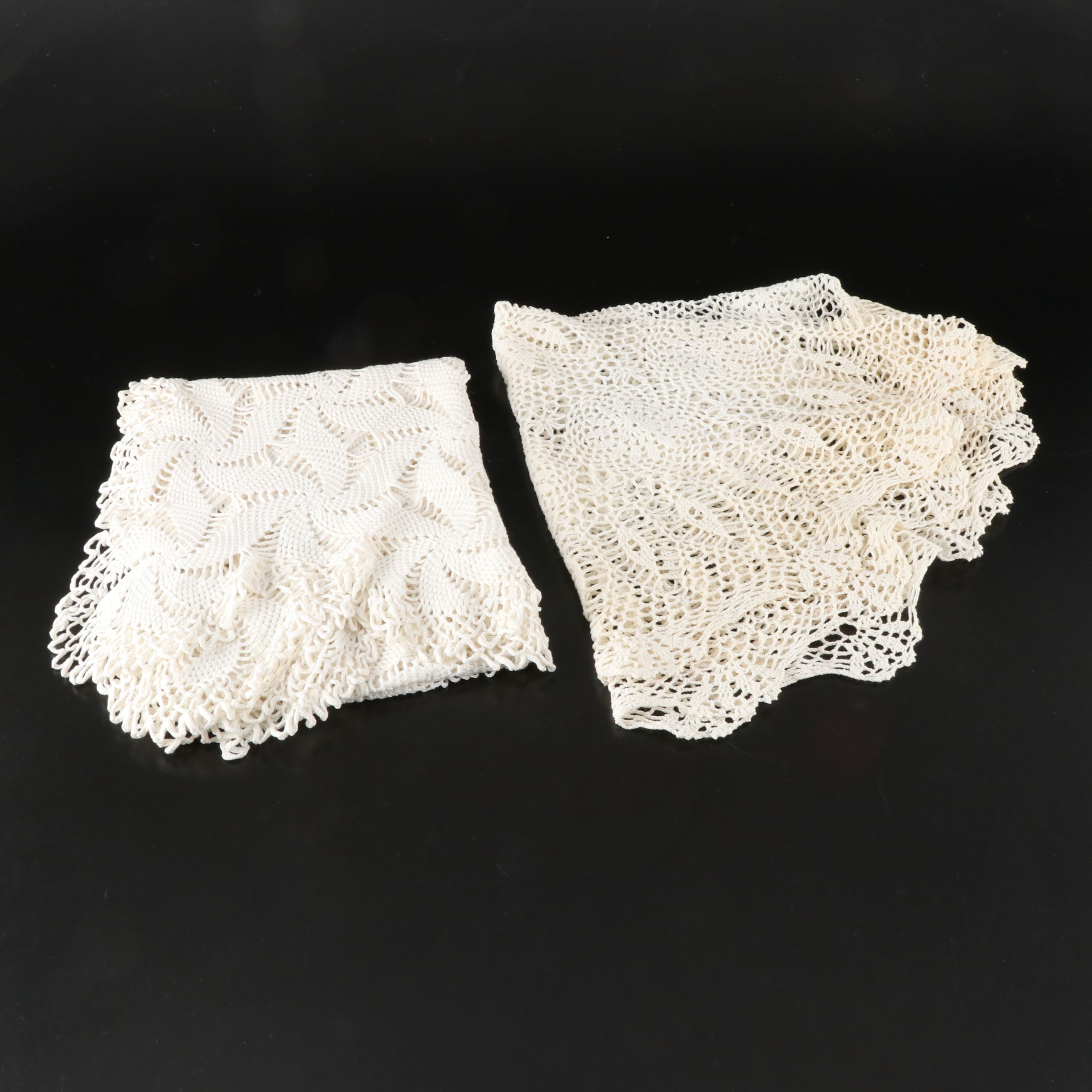 White Crochet Doily Runner, Table Cloths and More Table Linens