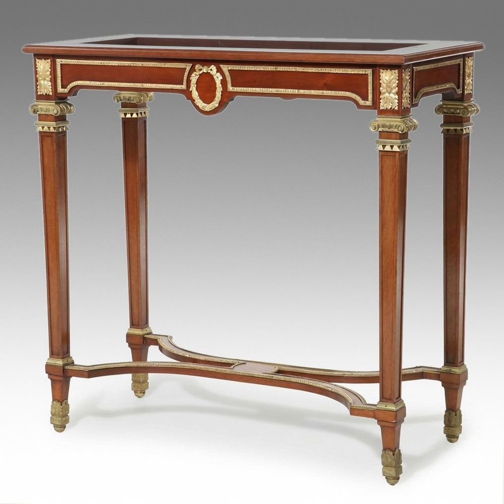 Louis XVI Style Ormolu Mounted Mahogany Console Frame, 20th Century