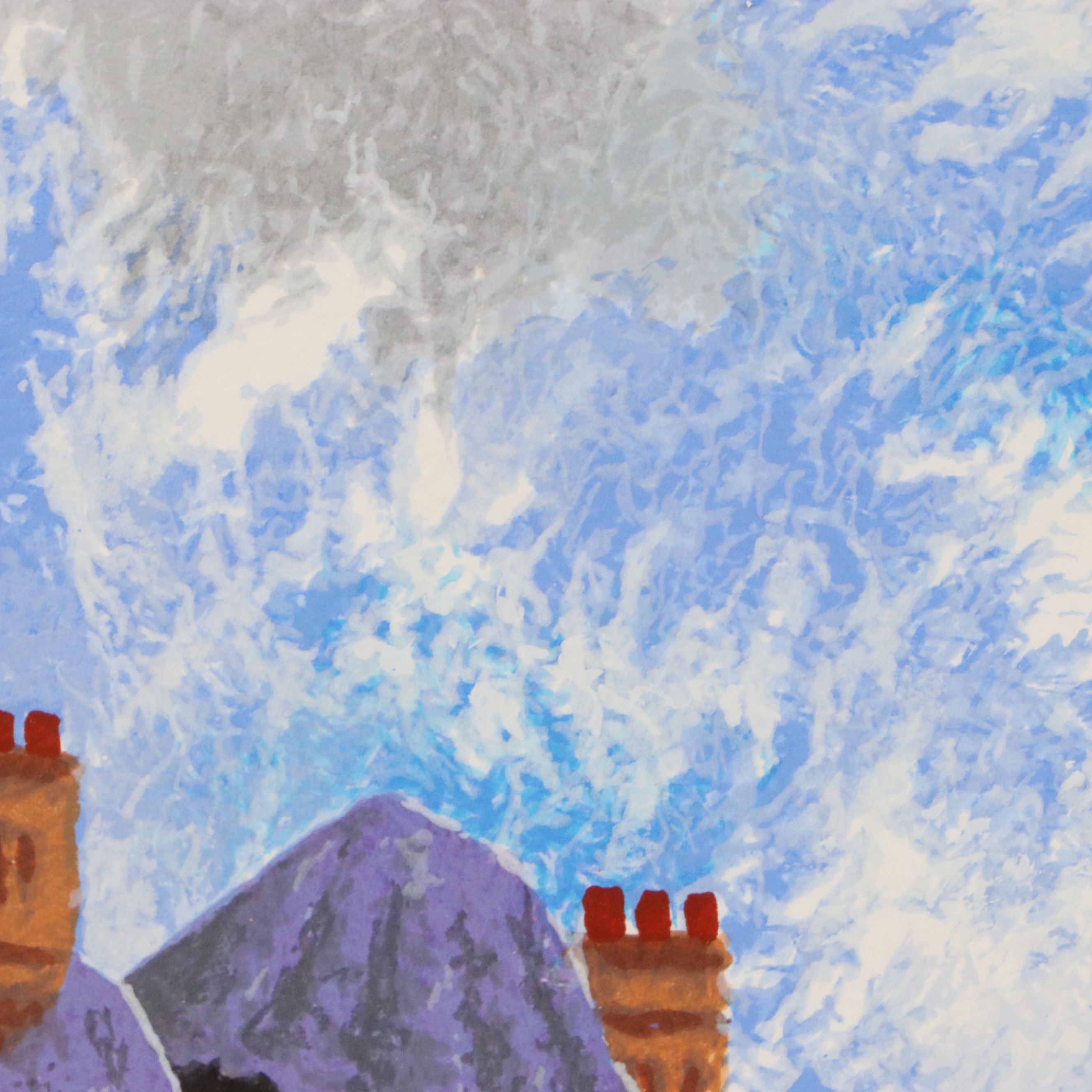 Anatole Krasnyansky Serigraph "Old Street of Brno," 2001