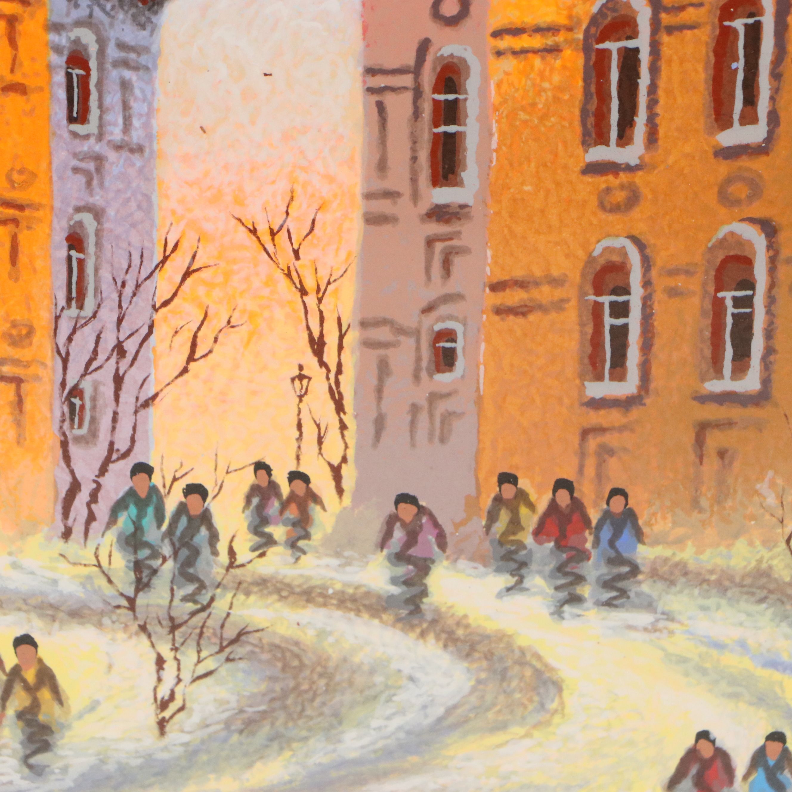 Anatole Krasnyansky Serigraph "Old Street of Brno," 2001