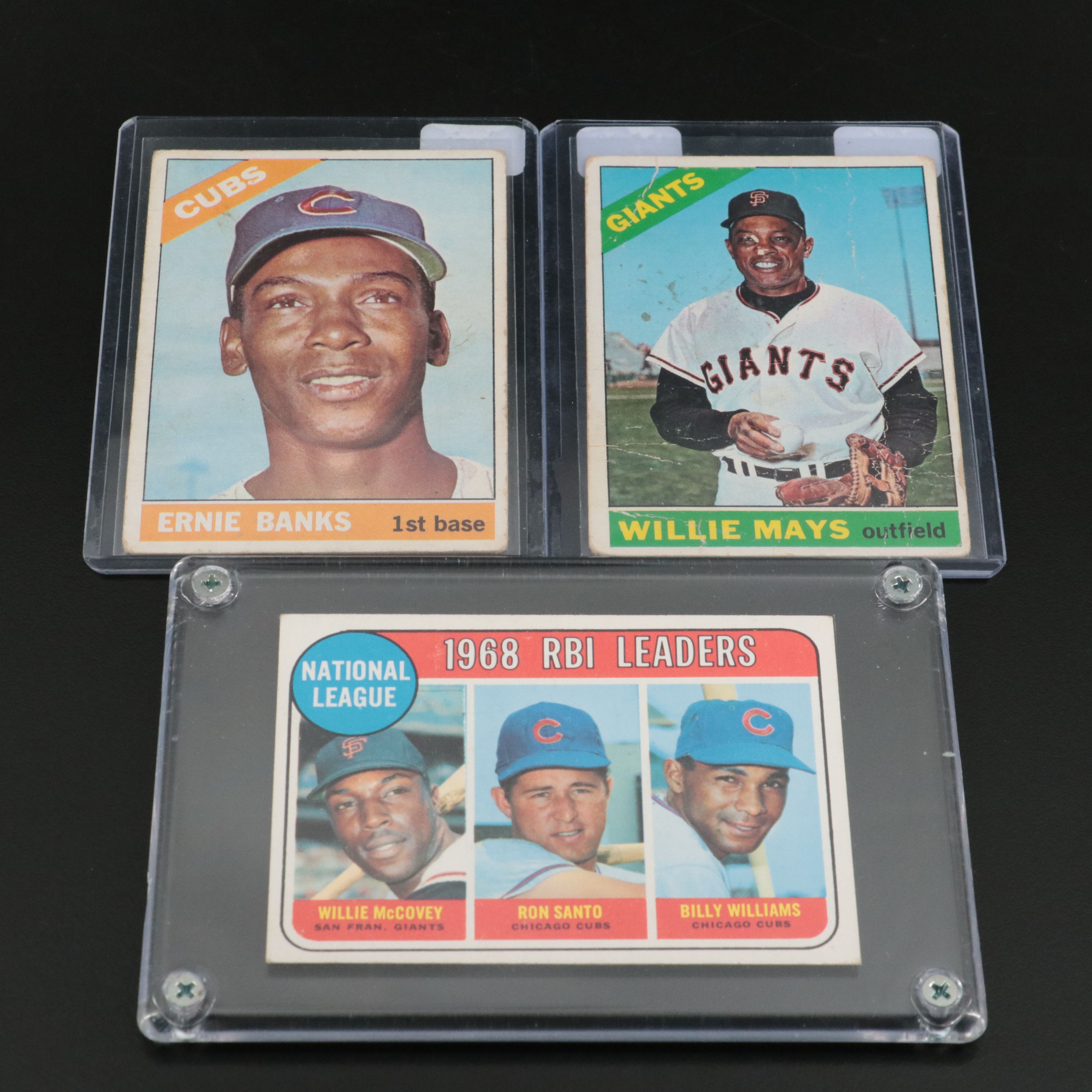 Twelve Vintage Baseball Cards of HOF and Star Players, 1960s