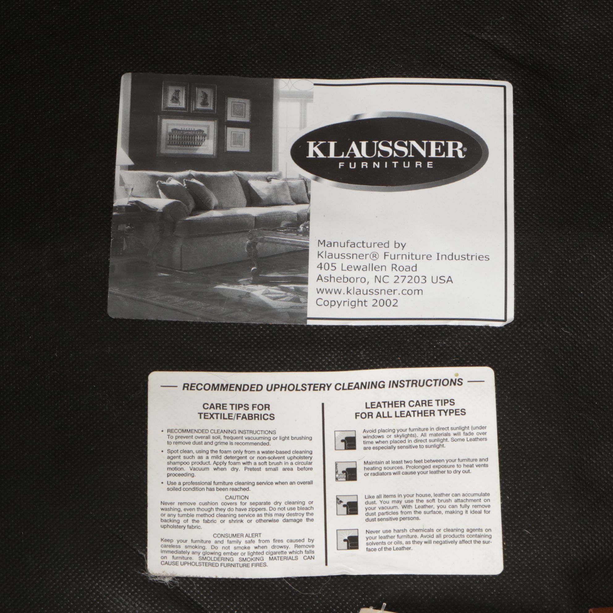 Klaussner Empire Style Leather Upholstered Sofa, 21st Century