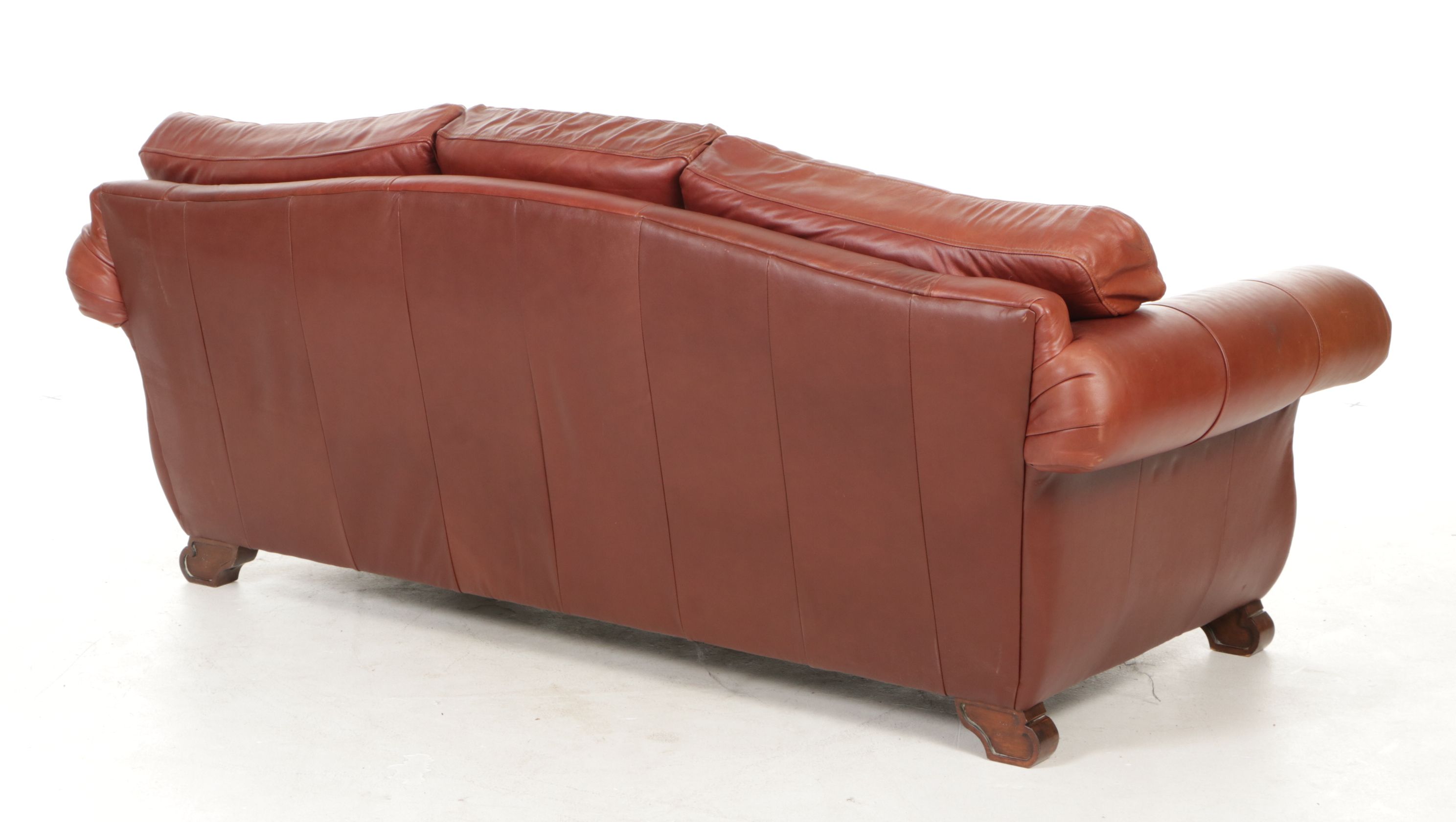 Klaussner Empire Style Leather Upholstered Sofa, 21st Century