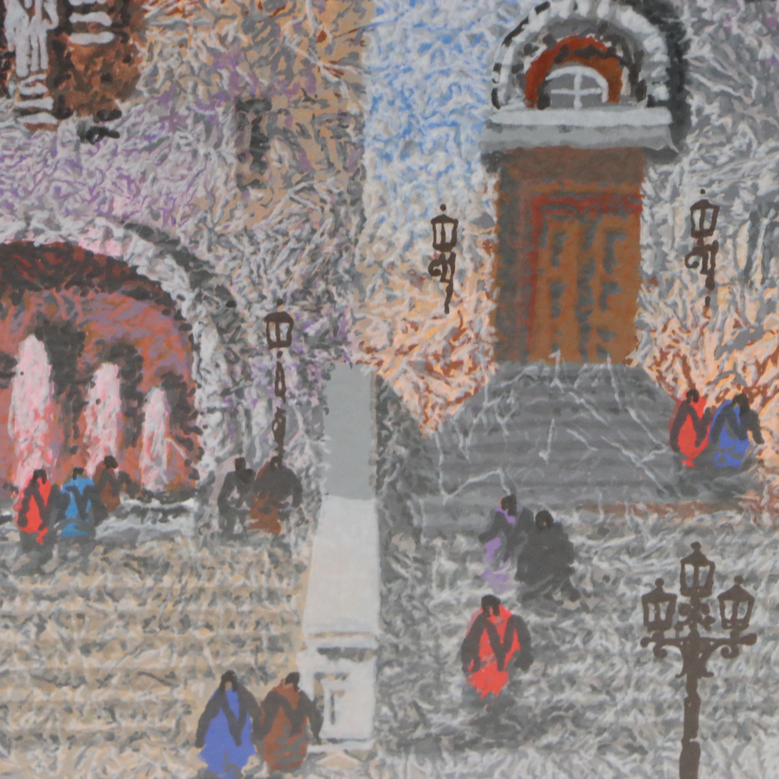 Anatole Krasnyansky Serigraph "San Giminiano, Italy"