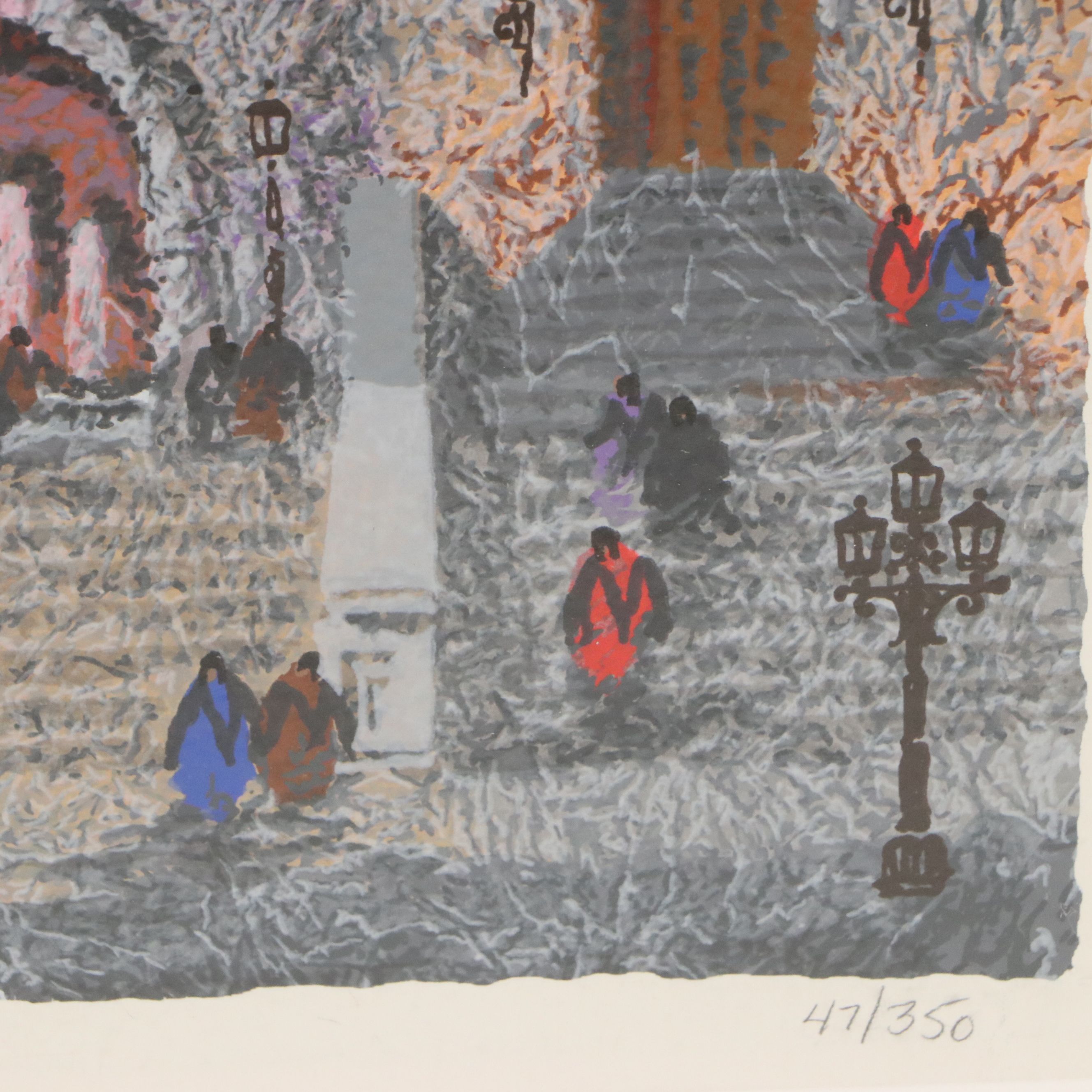 Anatole Krasnyansky Serigraph "San Giminiano, Italy"