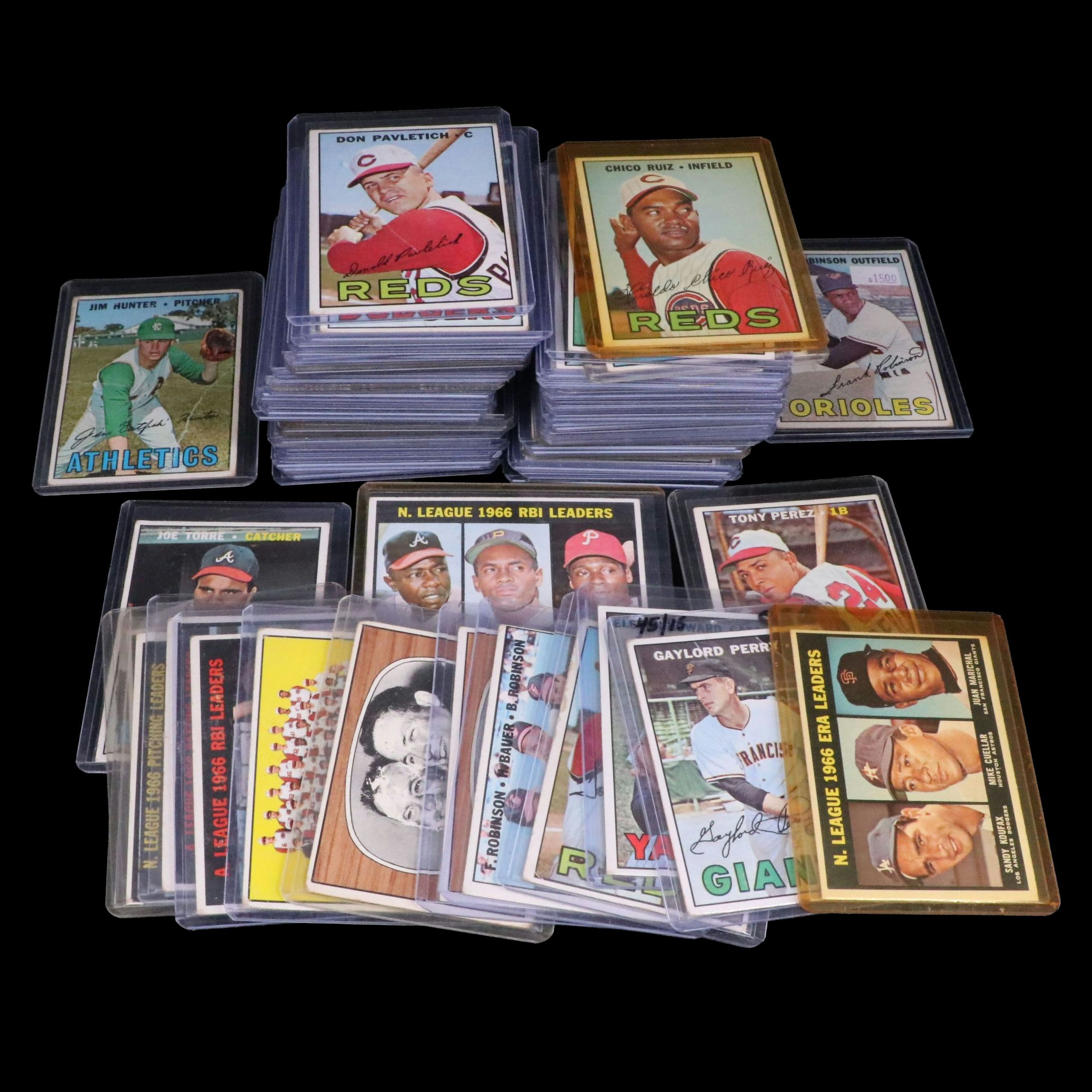 1967 Topps Baseball Cards Featuring Tony Perez, Frank Robinson, and More