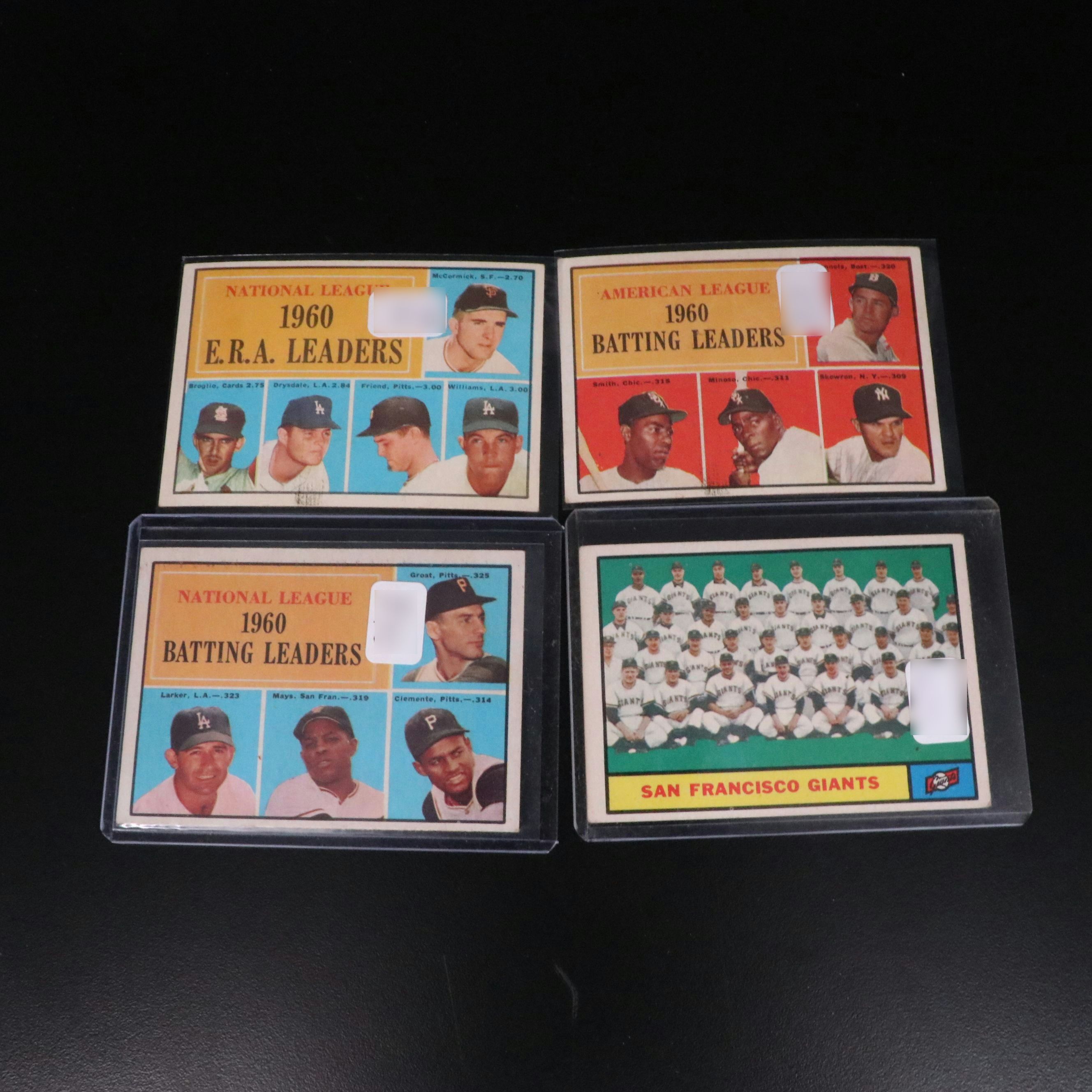 1961 Topps Baseball Cards Featuring Nellie Fox, Harmon Killebrew, and More