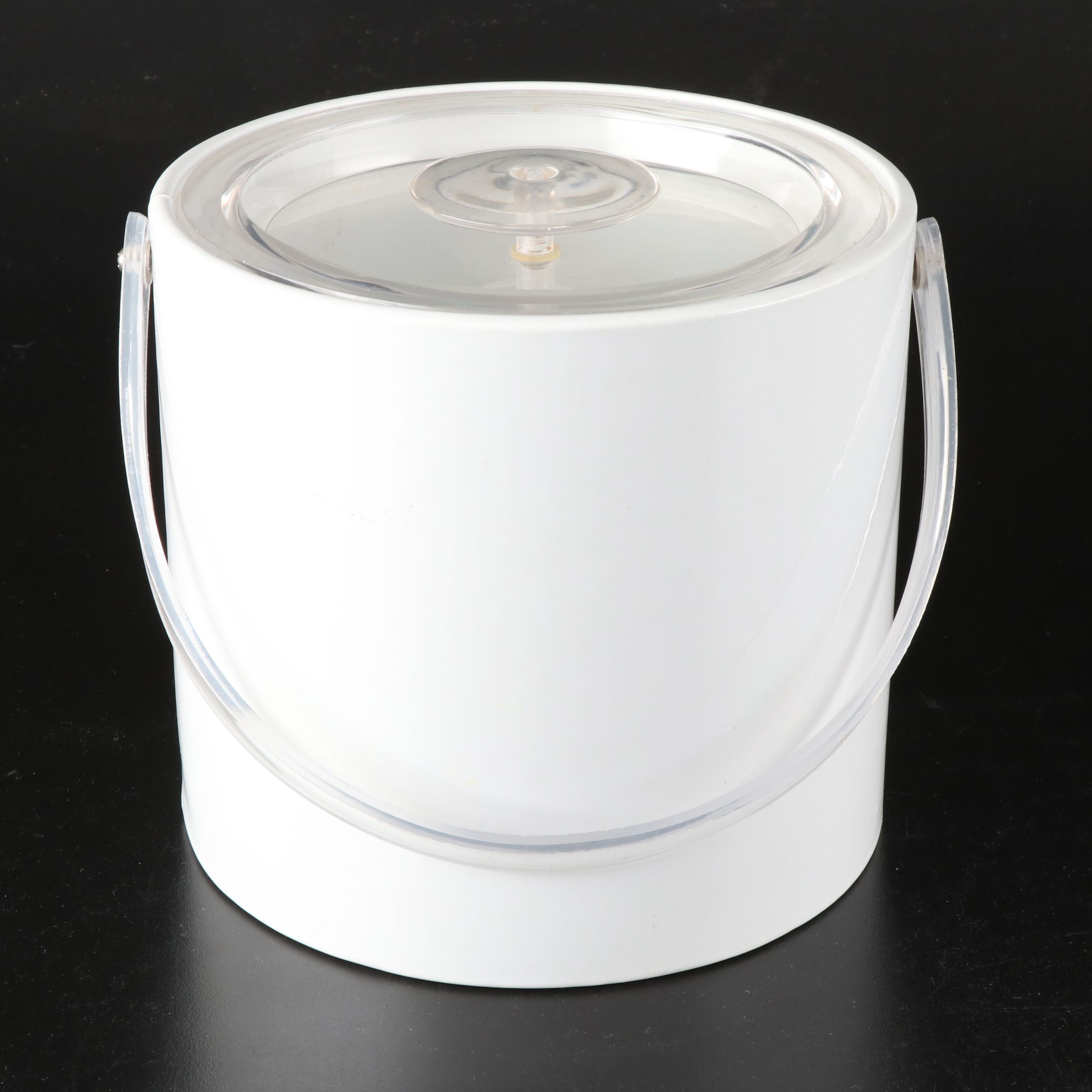 Guzzini Acrylic Divided Tray with Other Acrylic Ice Bucket and Wine Glasses