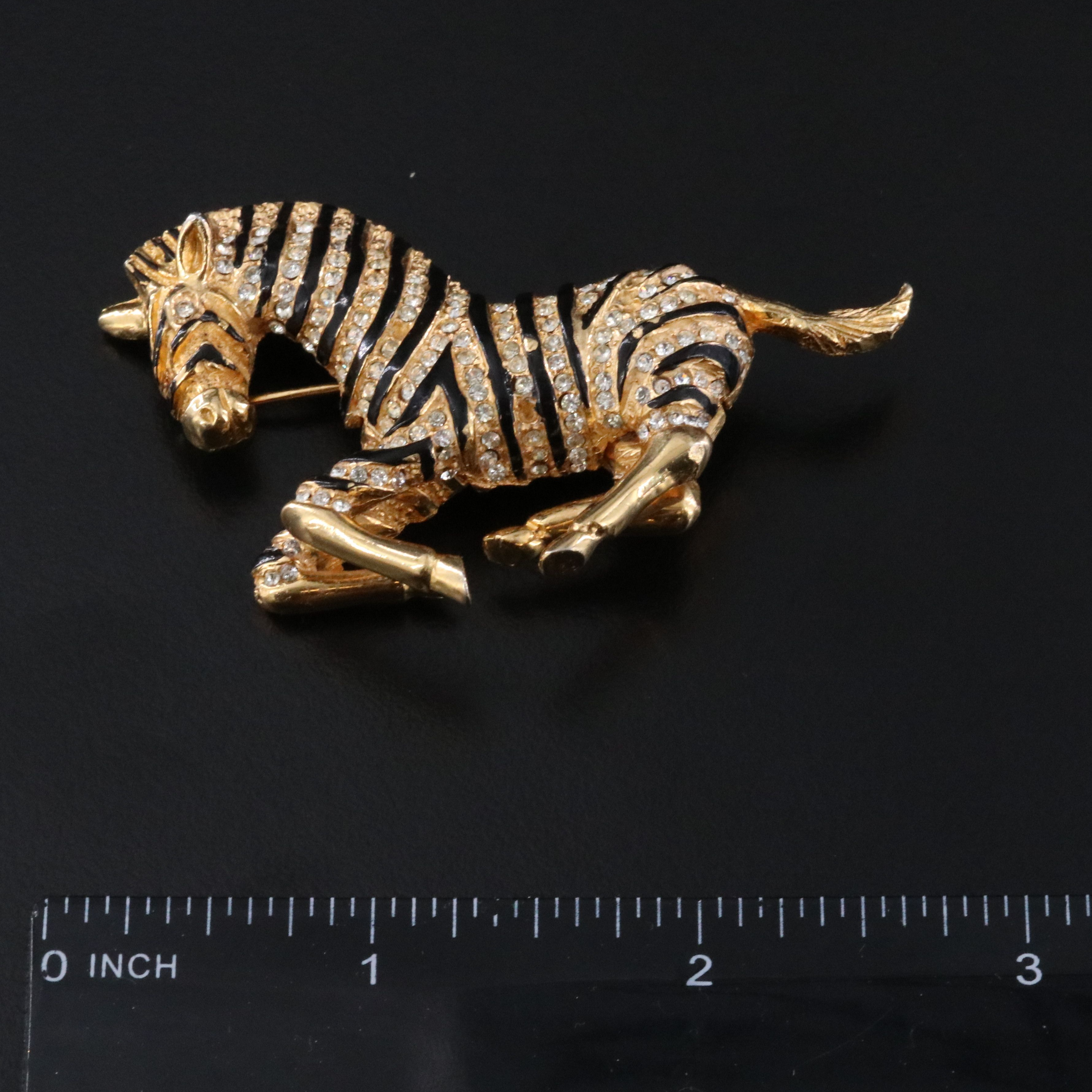 Hattie Carnegie Earrings and Zebra Brooch