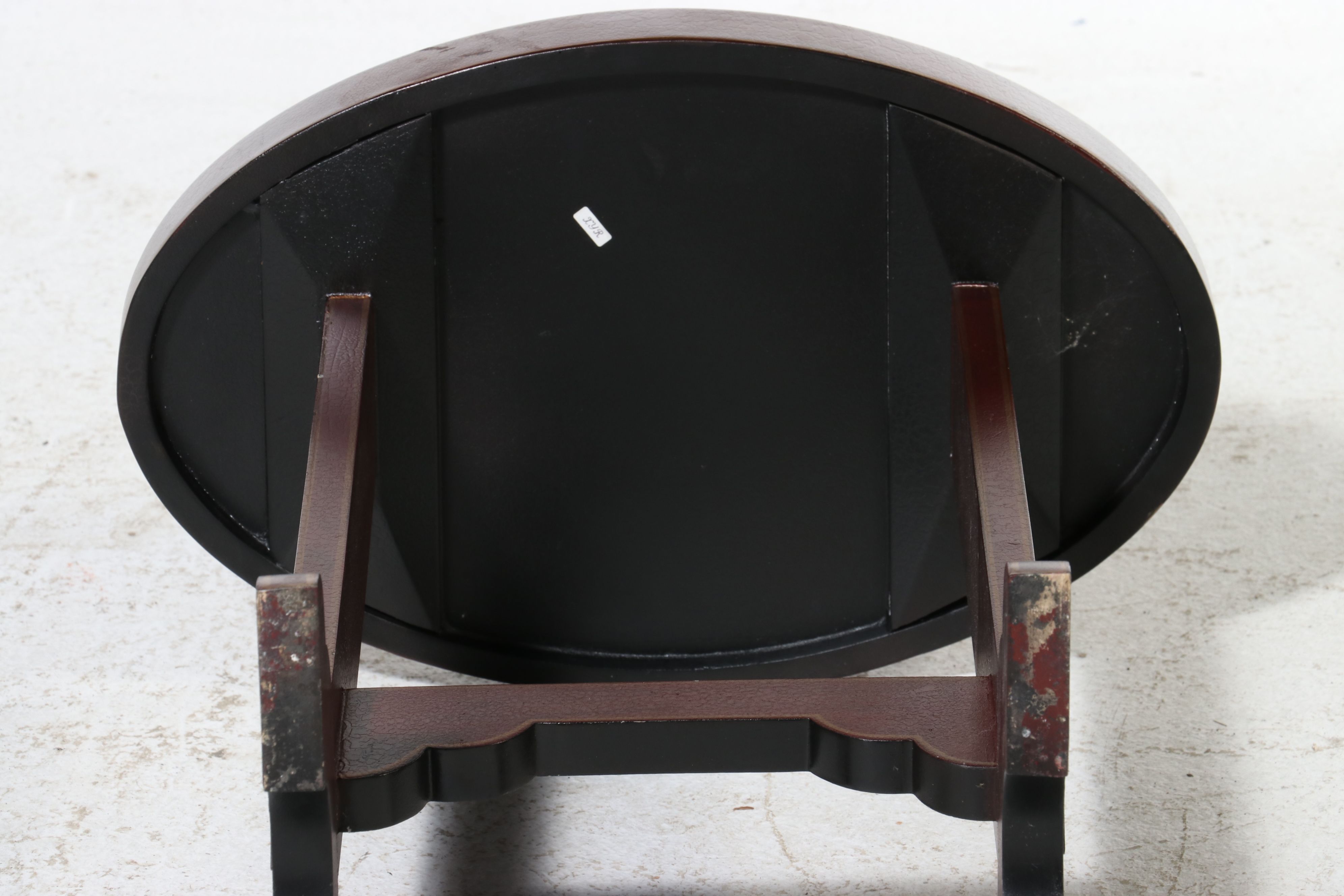 Wooden Occasional Table with Capuchin Monkey Print