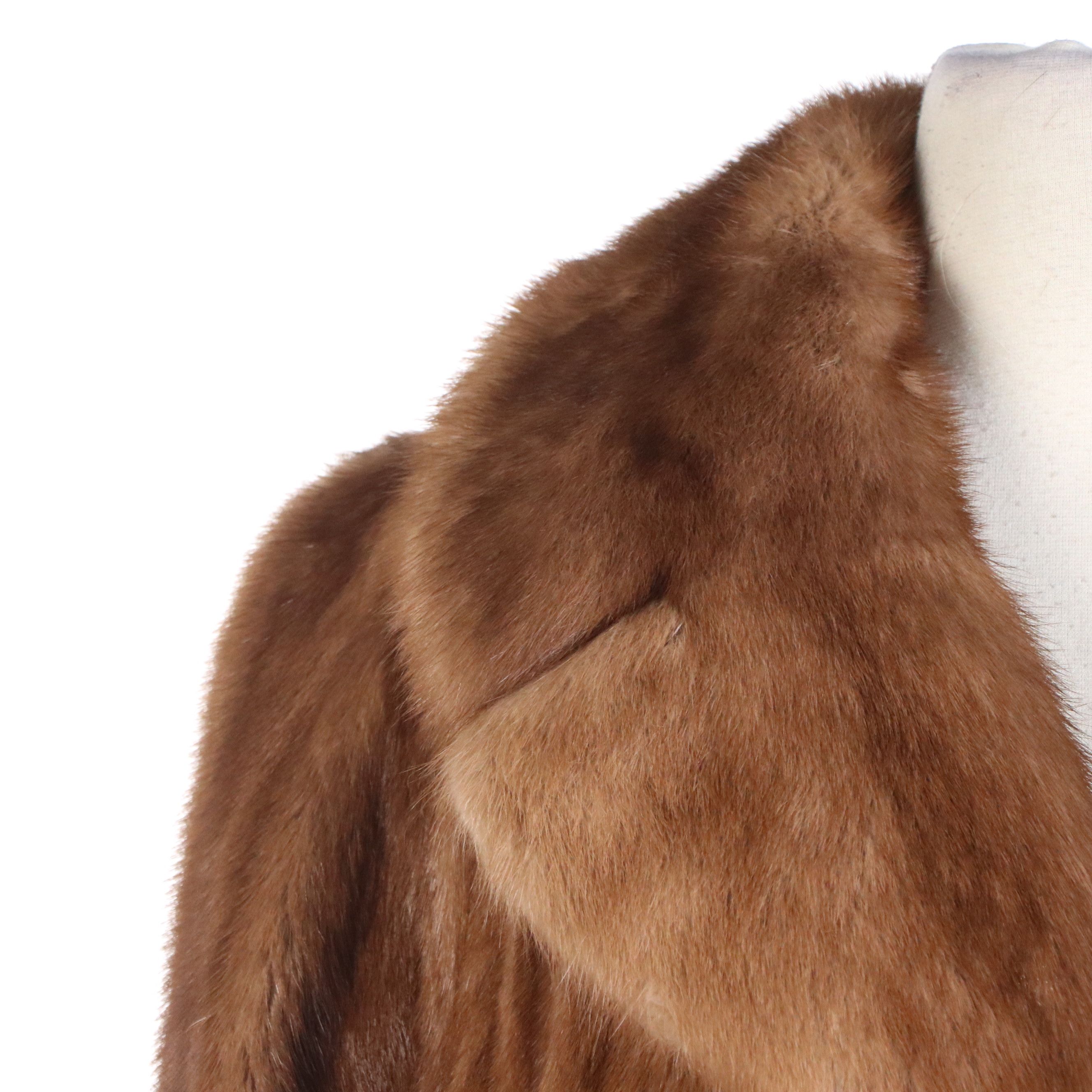 Shillito's Fur Salon Vintage Mink Fur Flared Sleeve Coat