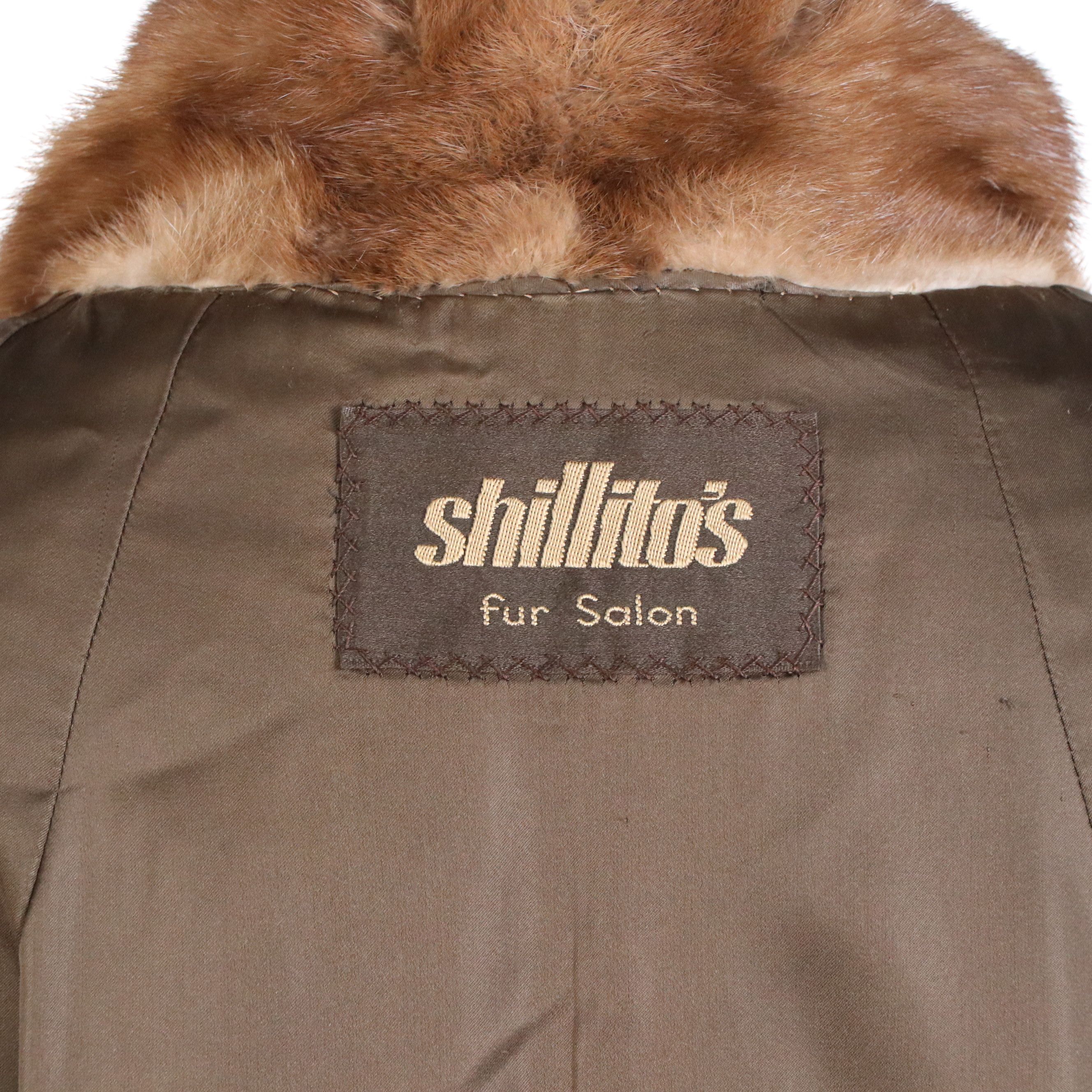 Shillito's Fur Salon Vintage Mink Fur Flared Sleeve Coat