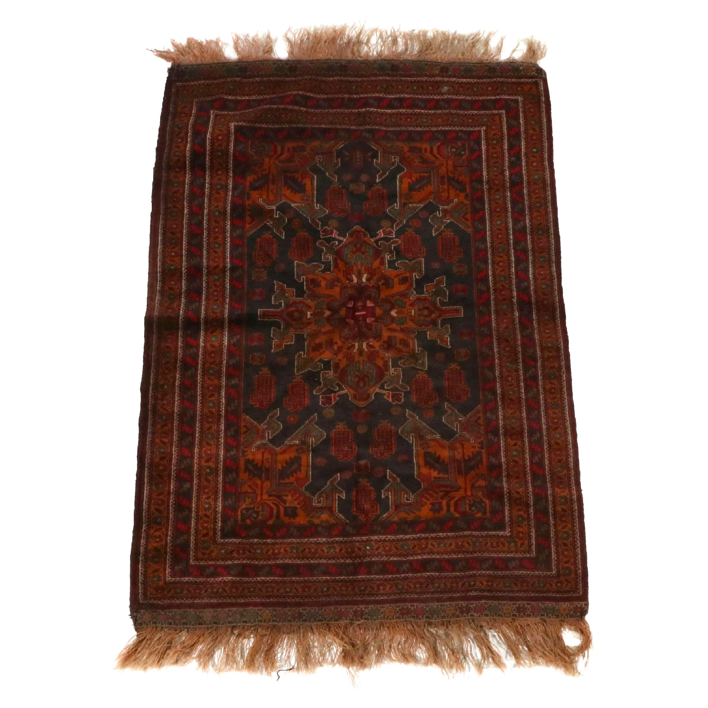 3'1 x 5'6 Hand-Knotted Afghan Taimani Area Rug