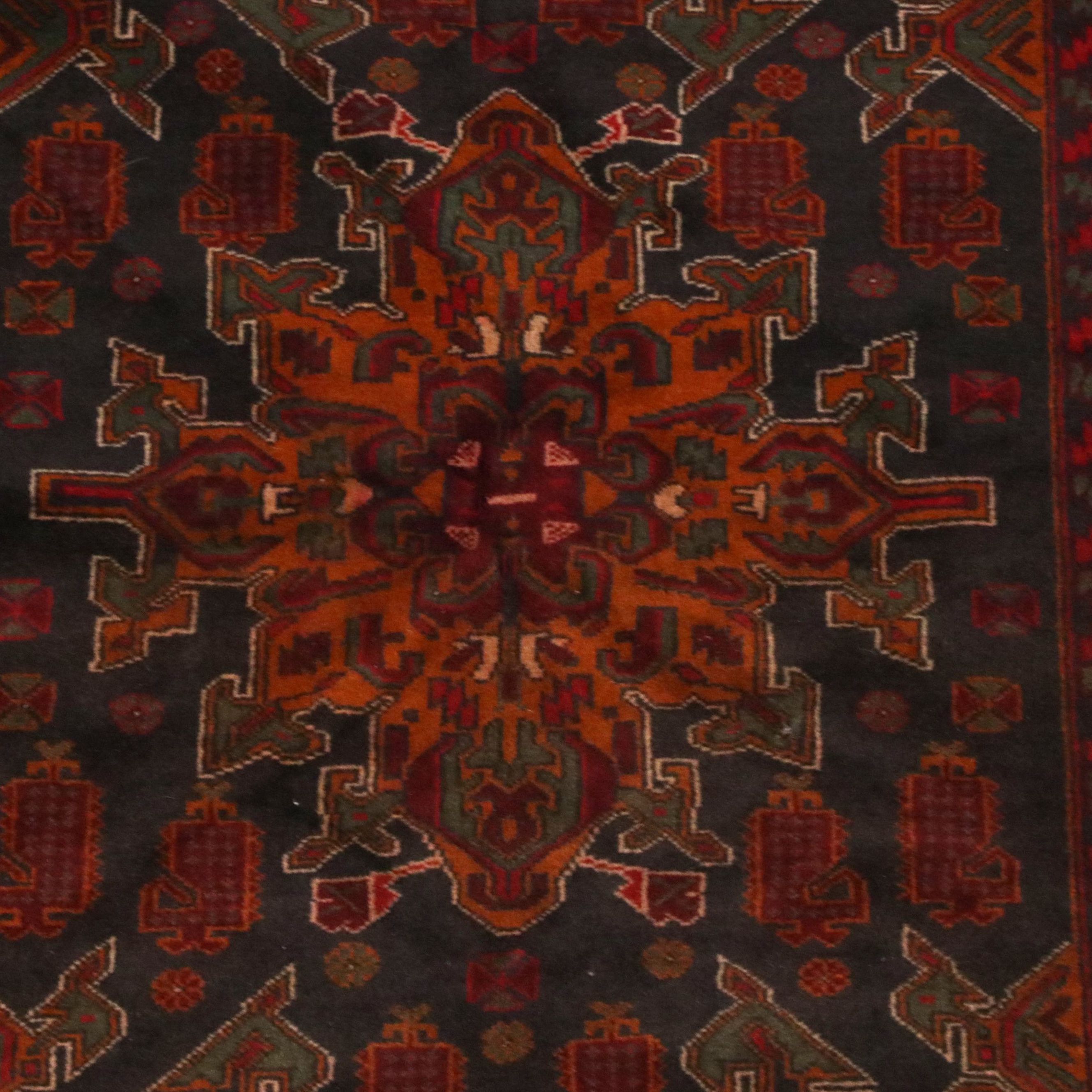 3'1 x 5'6 Hand-Knotted Afghan Taimani Area Rug