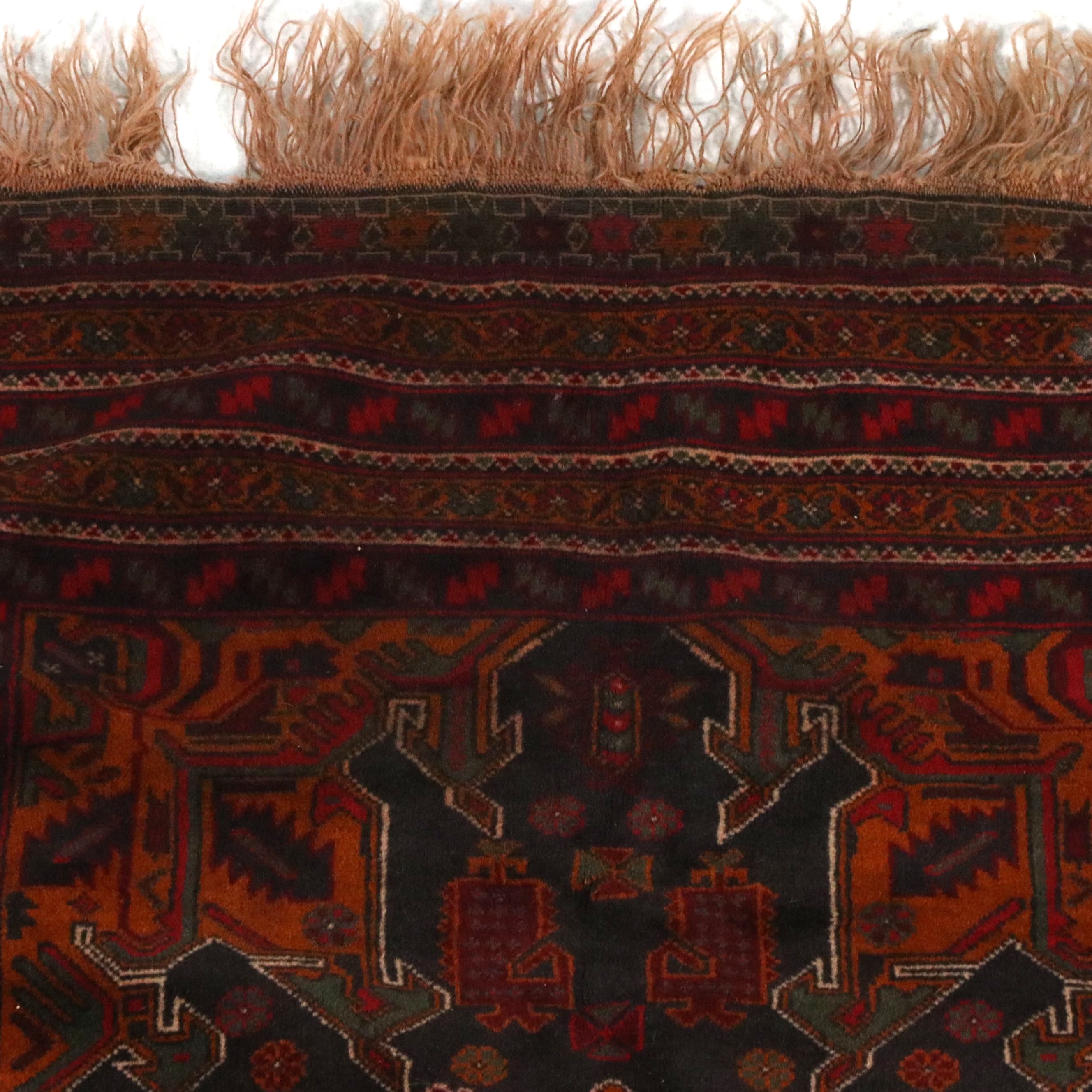 3'1 x 5'6 Hand-Knotted Afghan Taimani Area Rug